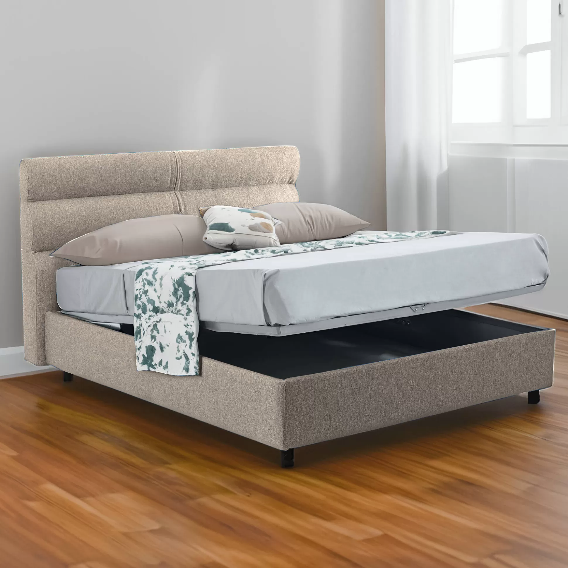 Dmora Letti Piazza E Mezza<Letto piazza e mezza Brinzio, Con materasso Cm 120x200 incluso,