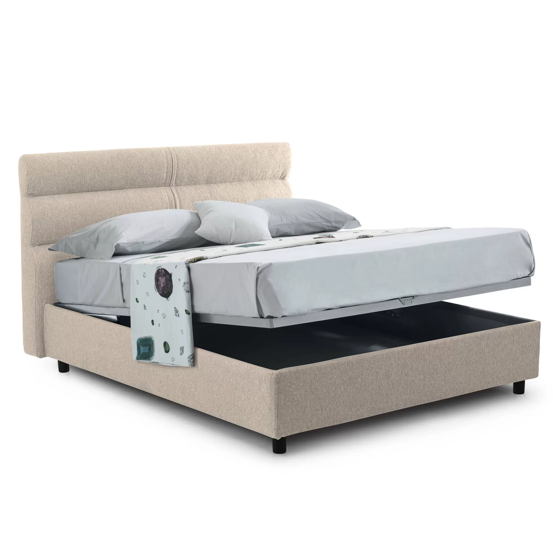 Dmora Letti Piazza E Mezza<Letto piazza e mezza Brinzio, Con materasso Cm 120x200 incluso,