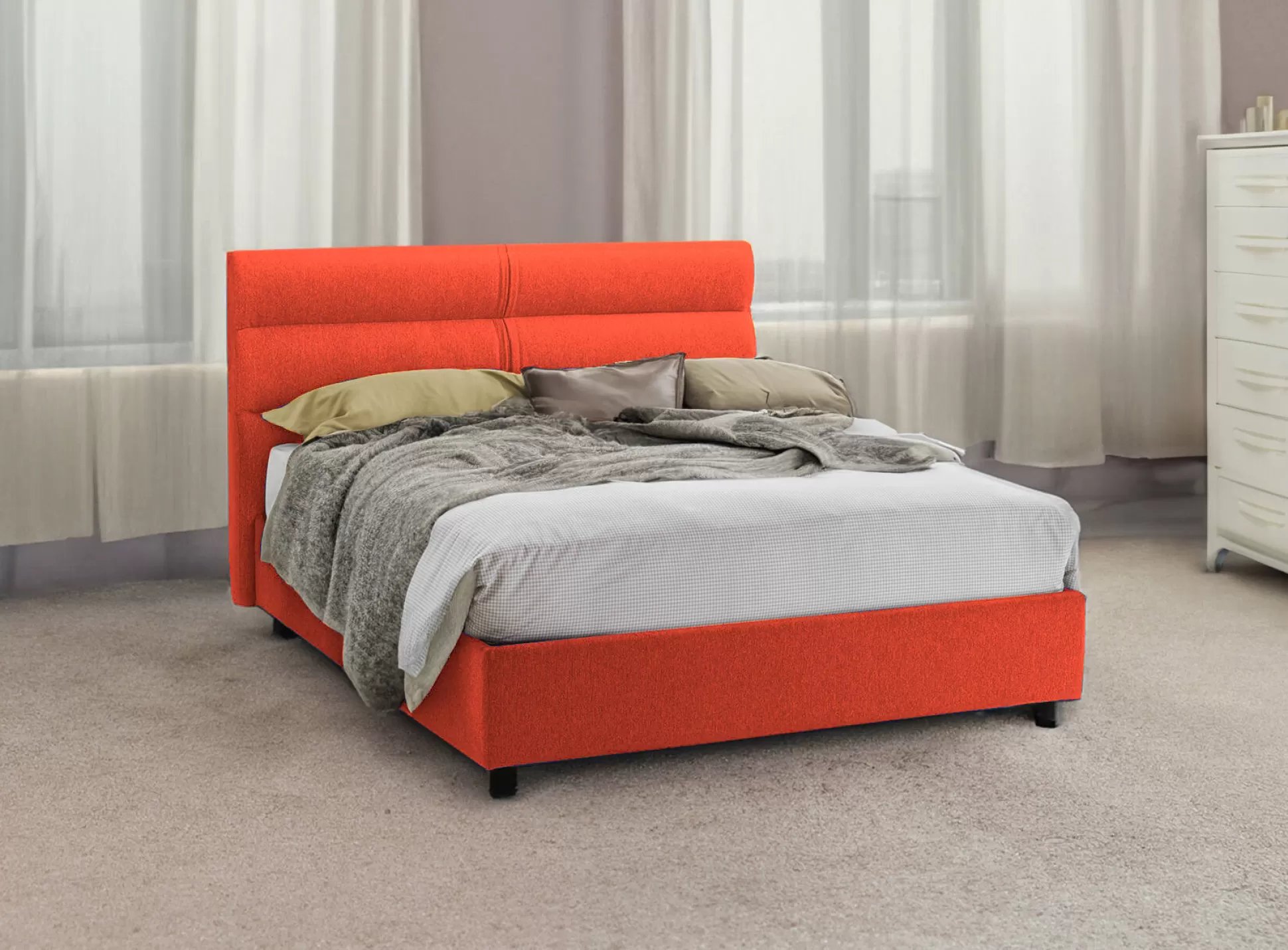 Dmora Letti Piazza E Mezza<Letto piazza e mezza Briosco, Con materasso Cm 120x190 incluso,
