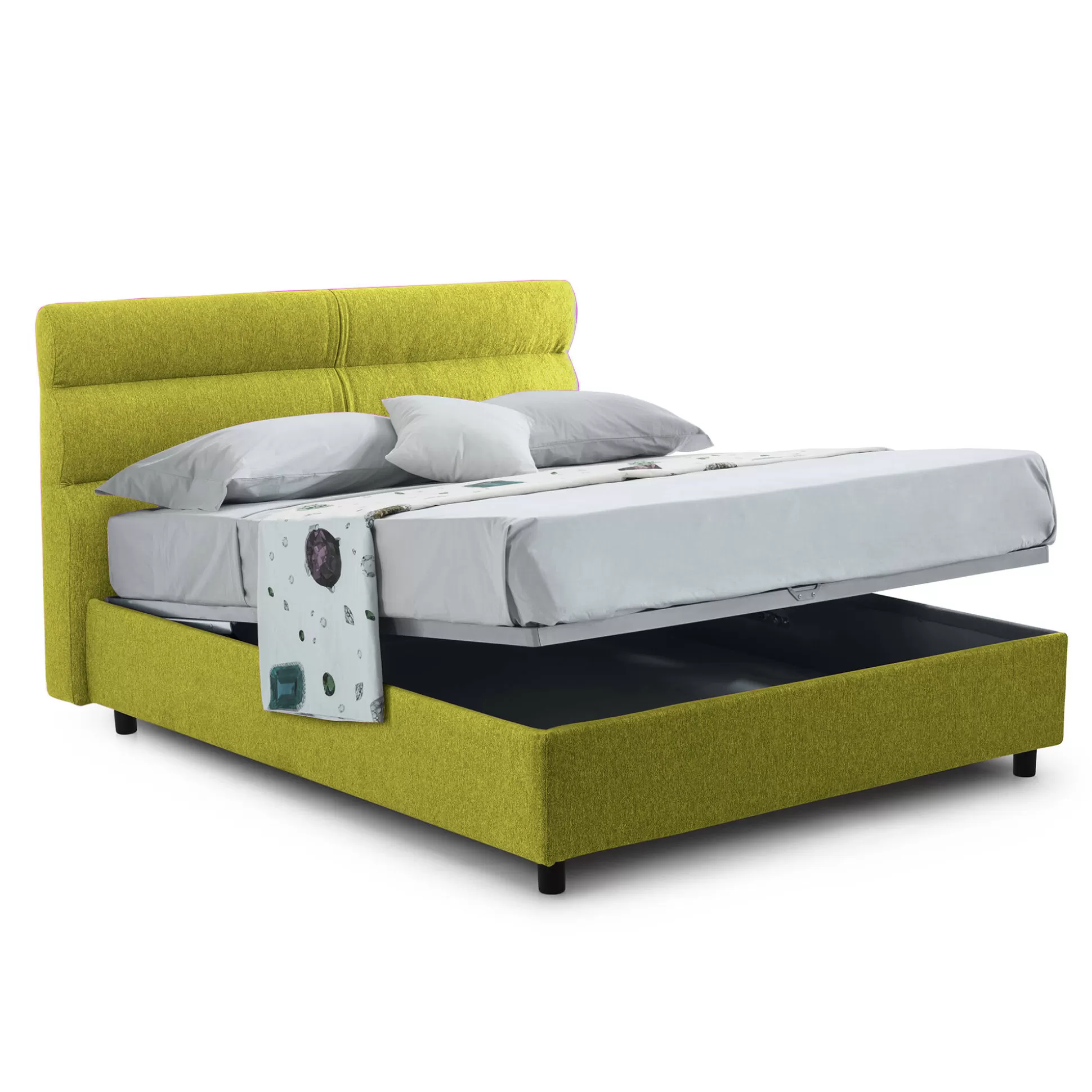 Dmora Letti Piazza E Mezza<Letto piazza e mezza Briosco, Con materasso Cm 120x190 incluso,