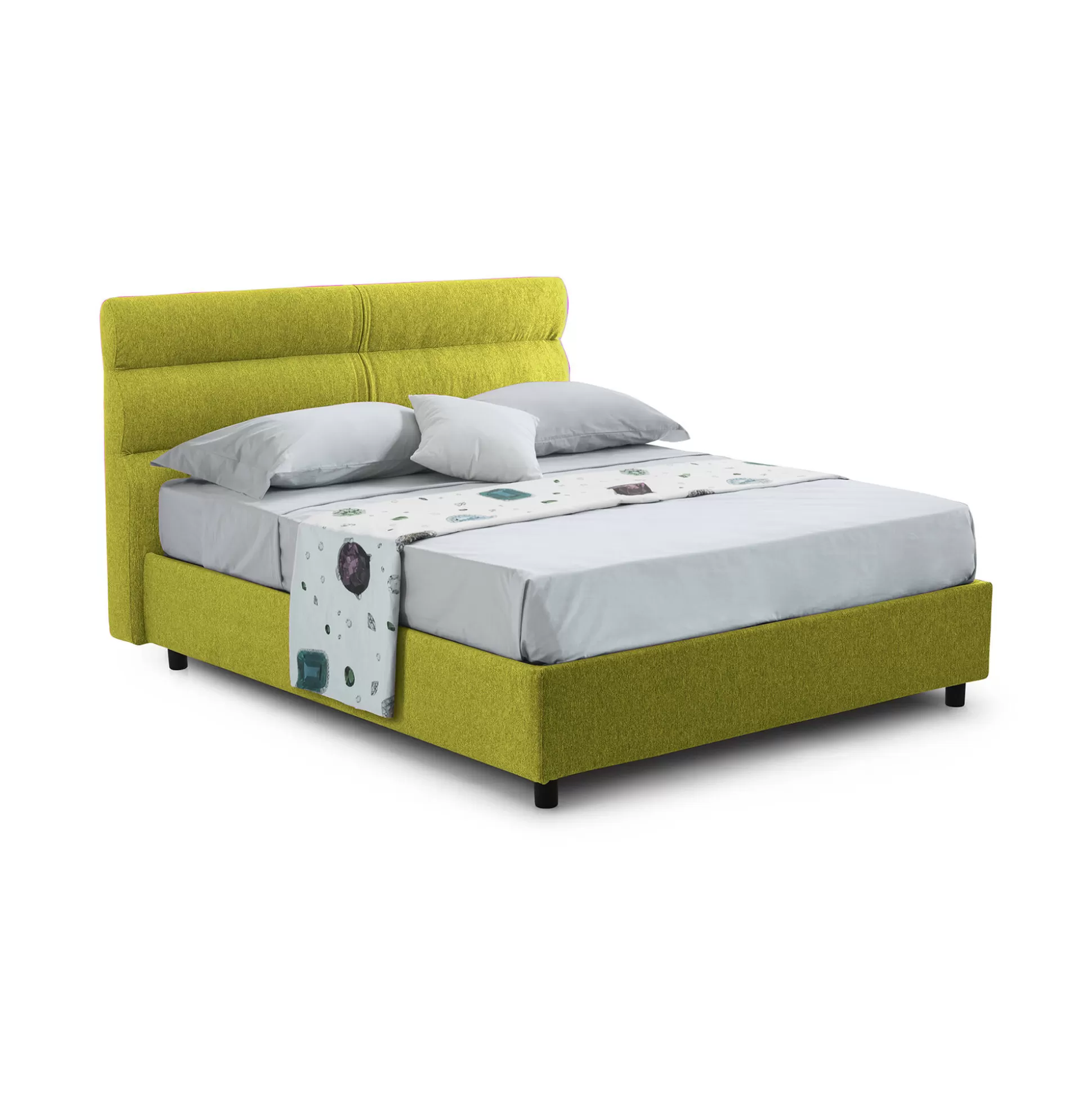 Dmora Letti Piazza E Mezza<Letto piazza e mezza Brivio, Adatto a materasso Cm 120x190,