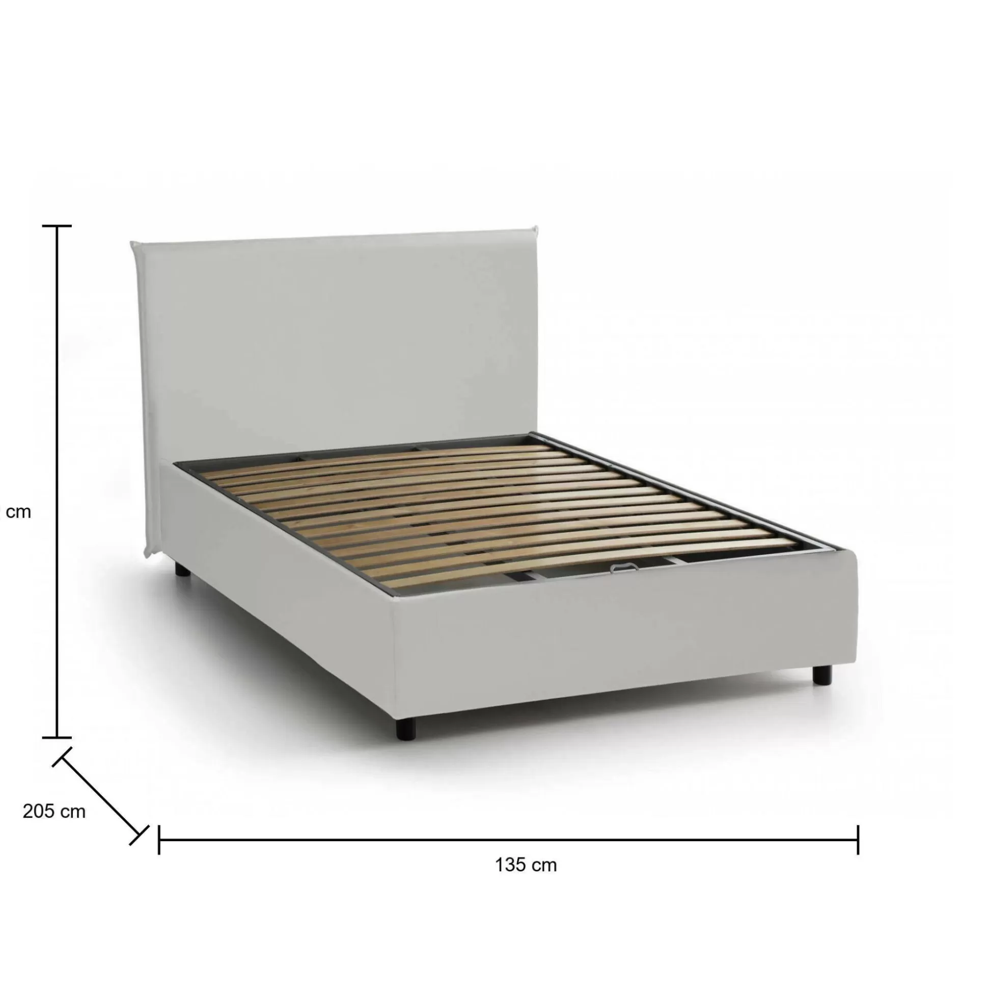 Dmora Letti Piazza E Mezza<Letto piazza e mezza Daced, adatto per materasso Cm 120x190,