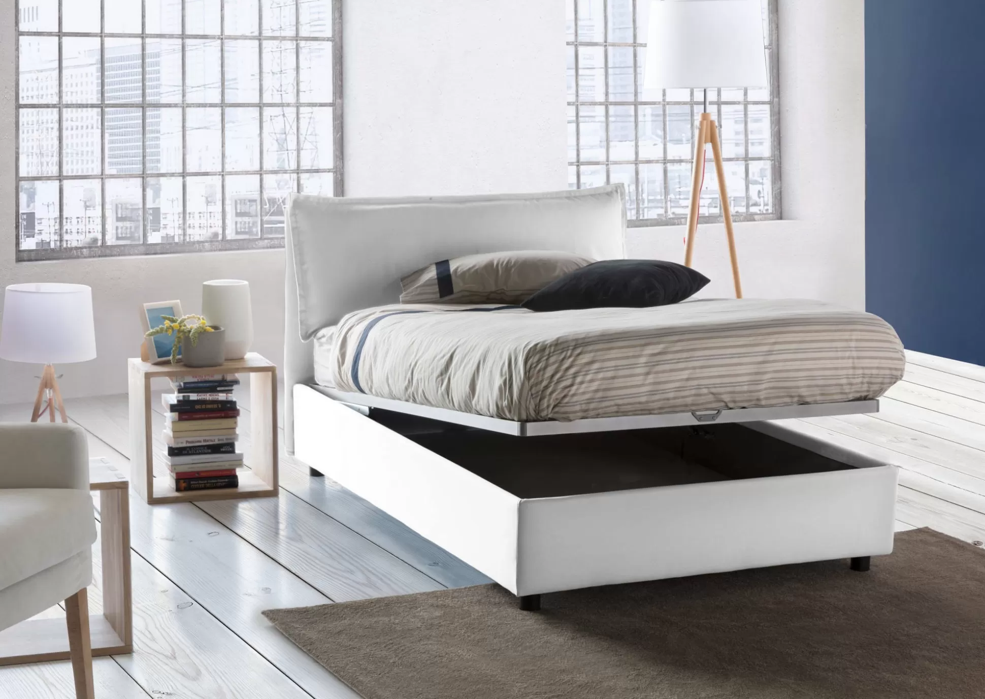 Dmora Letti Piazza E Mezza<Letto piazza e mezza Deusebi, adatto per materasso Cm 120x190,