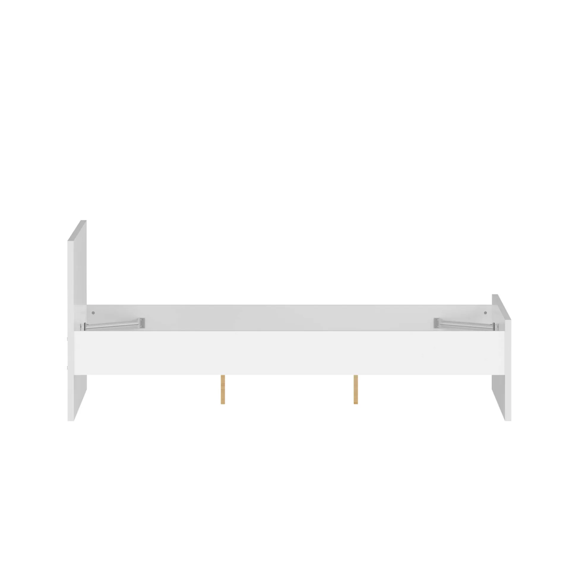 Dmora Letti Piazza E Mezza<Letto piazza e mezza Geraldine, Sommier per camera da letto, Giroletto per stanza, Struttura porta materasso, 146x197 h80 cm, Bianco