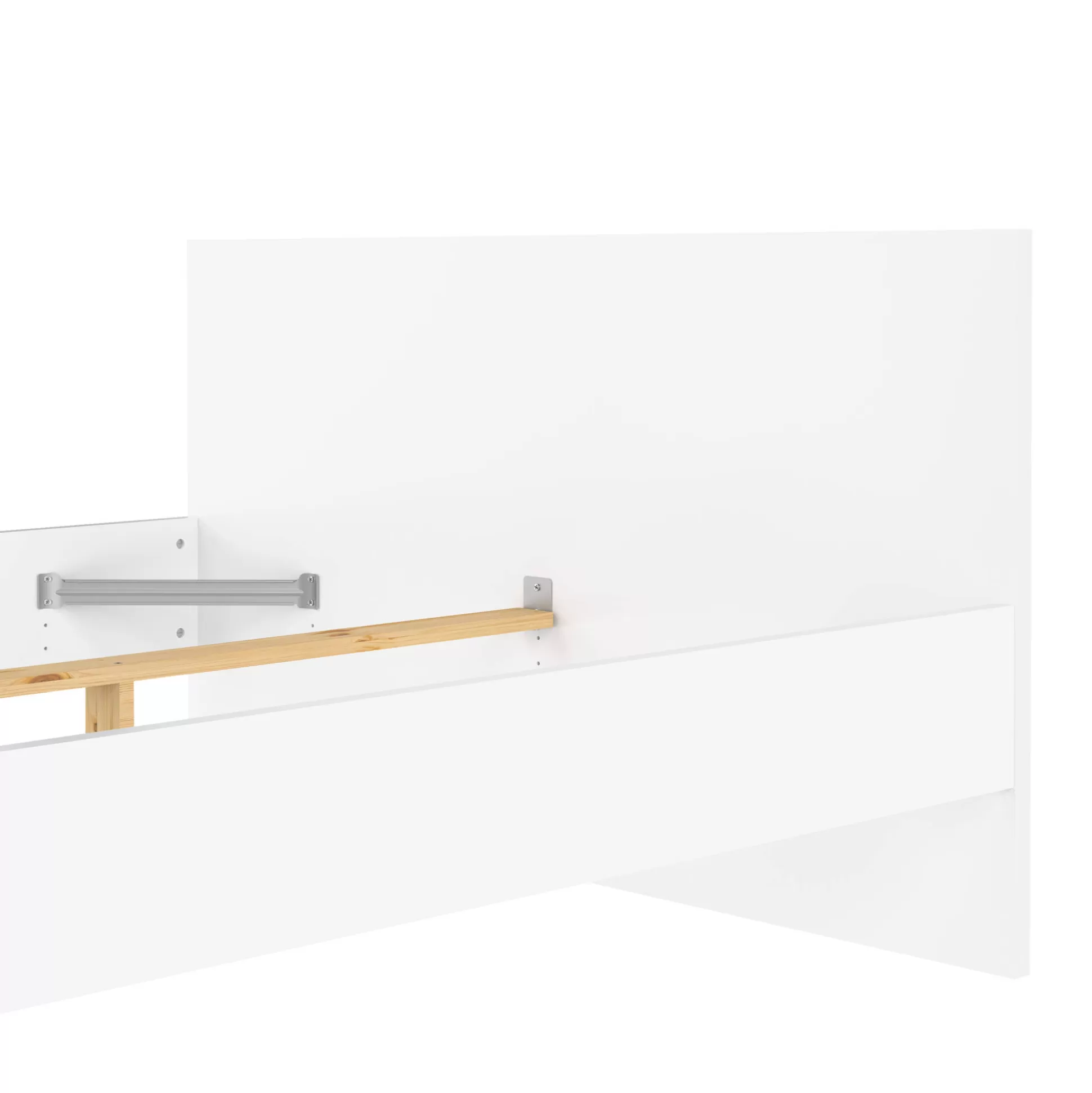 Dmora Letti Piazza E Mezza<Letto piazza e mezza Geraldine, Sommier per camera da letto, Giroletto per stanza, Struttura porta materasso, 146x197 h80 cm, Bianco