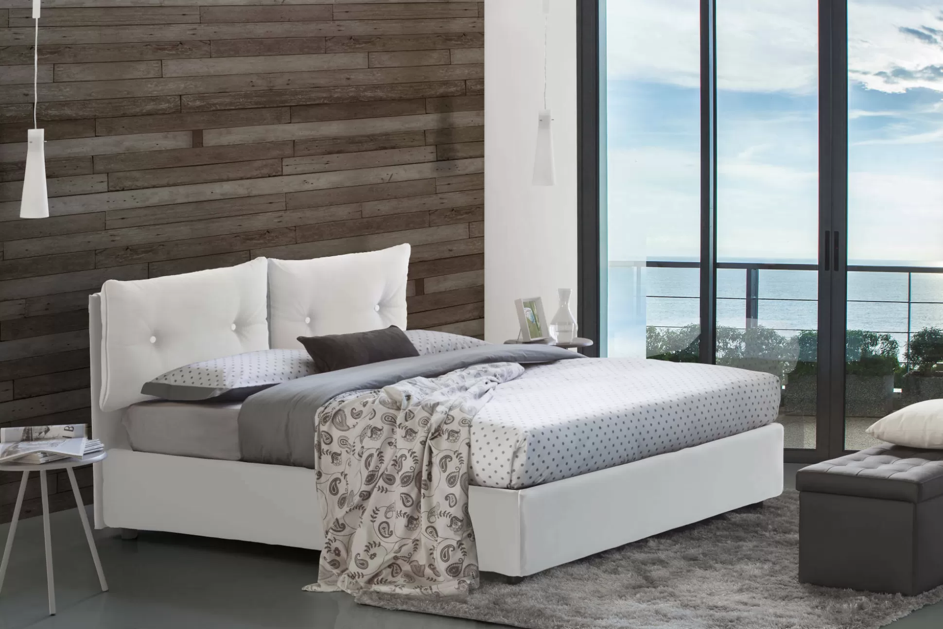 Dmora Letti Piazza E Mezza<Letto piazza e mezza Rubino, adatto per materasso Cm 120x190,