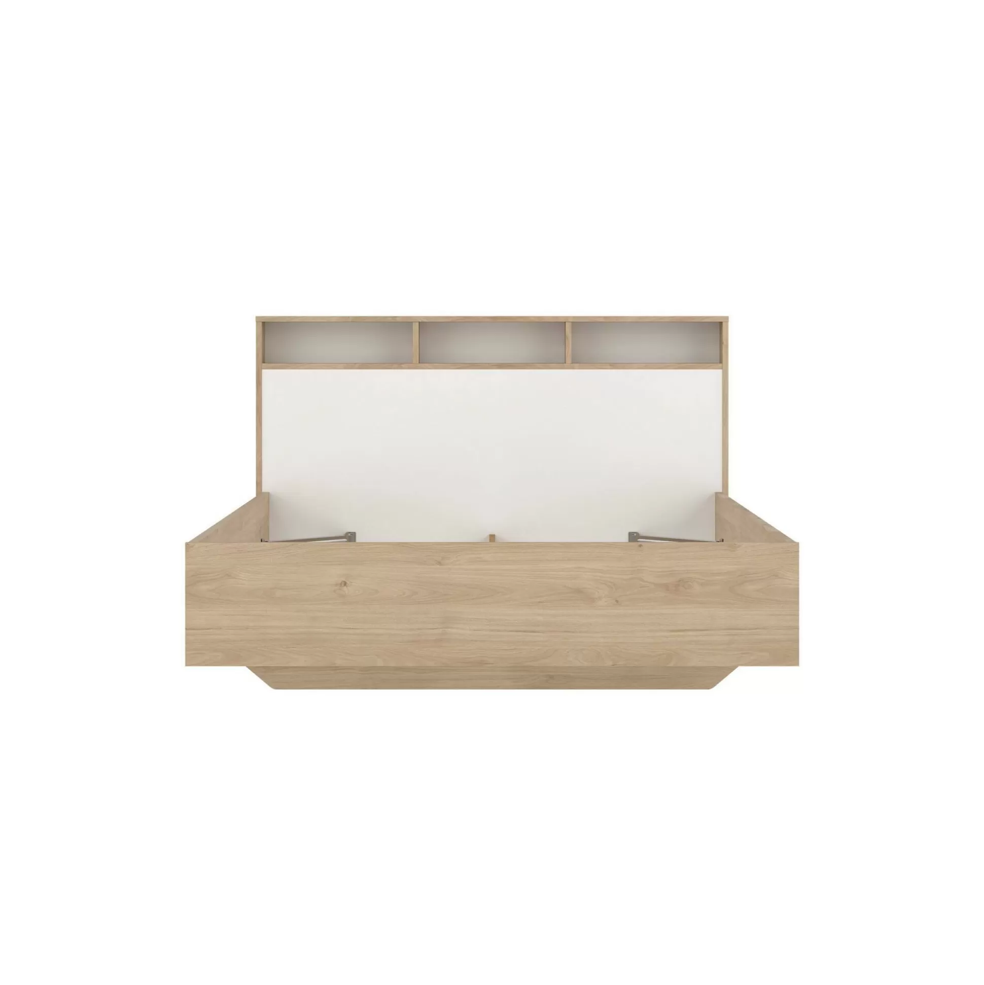 Dmora Letti Piazza E Mezza<Letto piazza e mezza Zinasco, 206x150 h97 cm, Rovere e Bianco