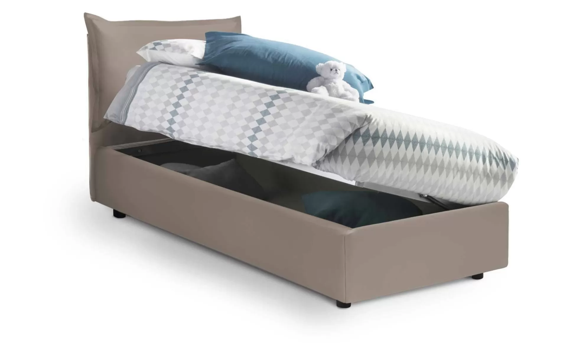 Dmora Letti Singoli<Letto singolo Anathema, adatto per materasso Cm 80x190,