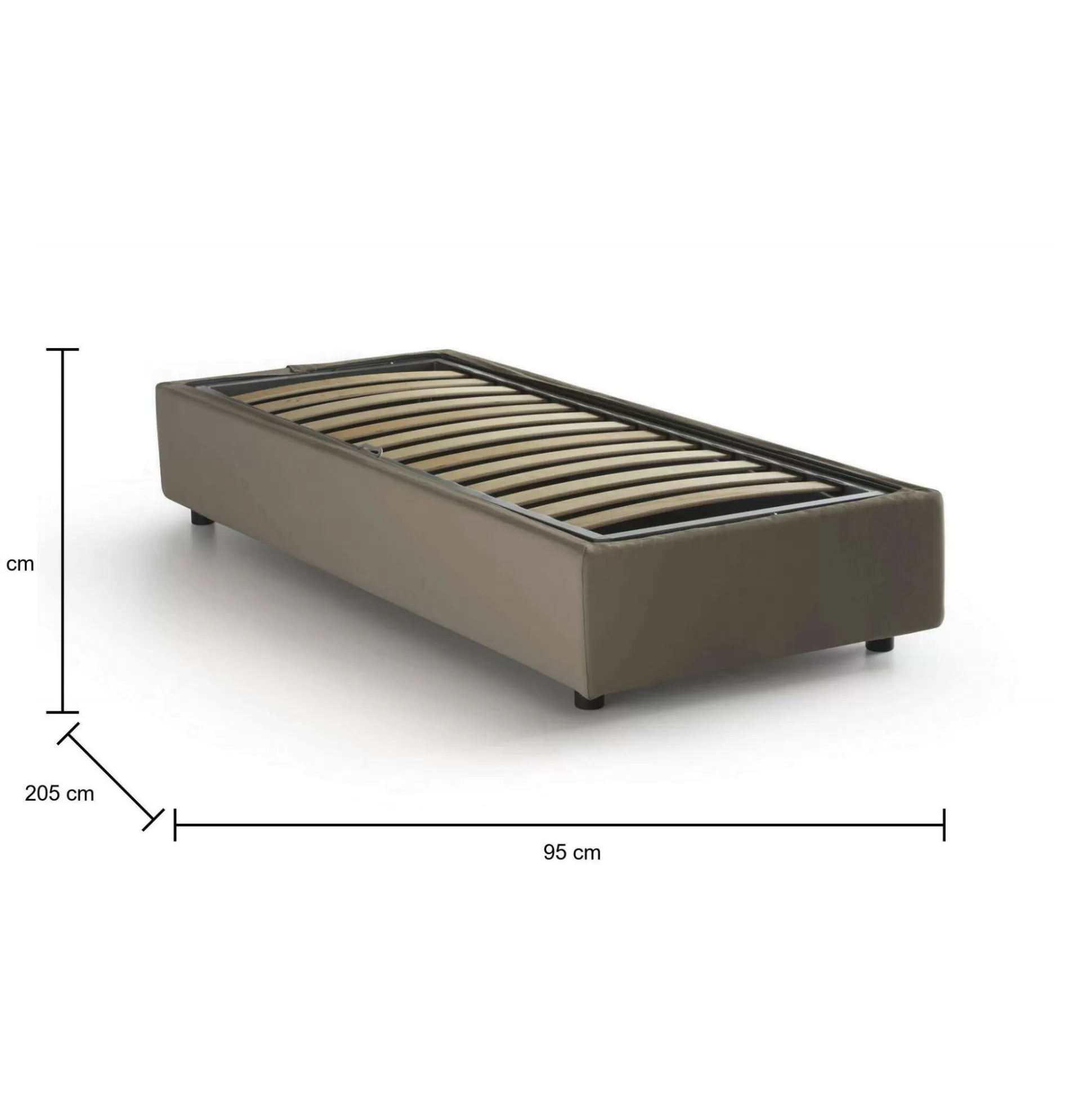 Dmora Letti Singoli<Letto singolo Andros, adatto per materasso Cm 80x190,