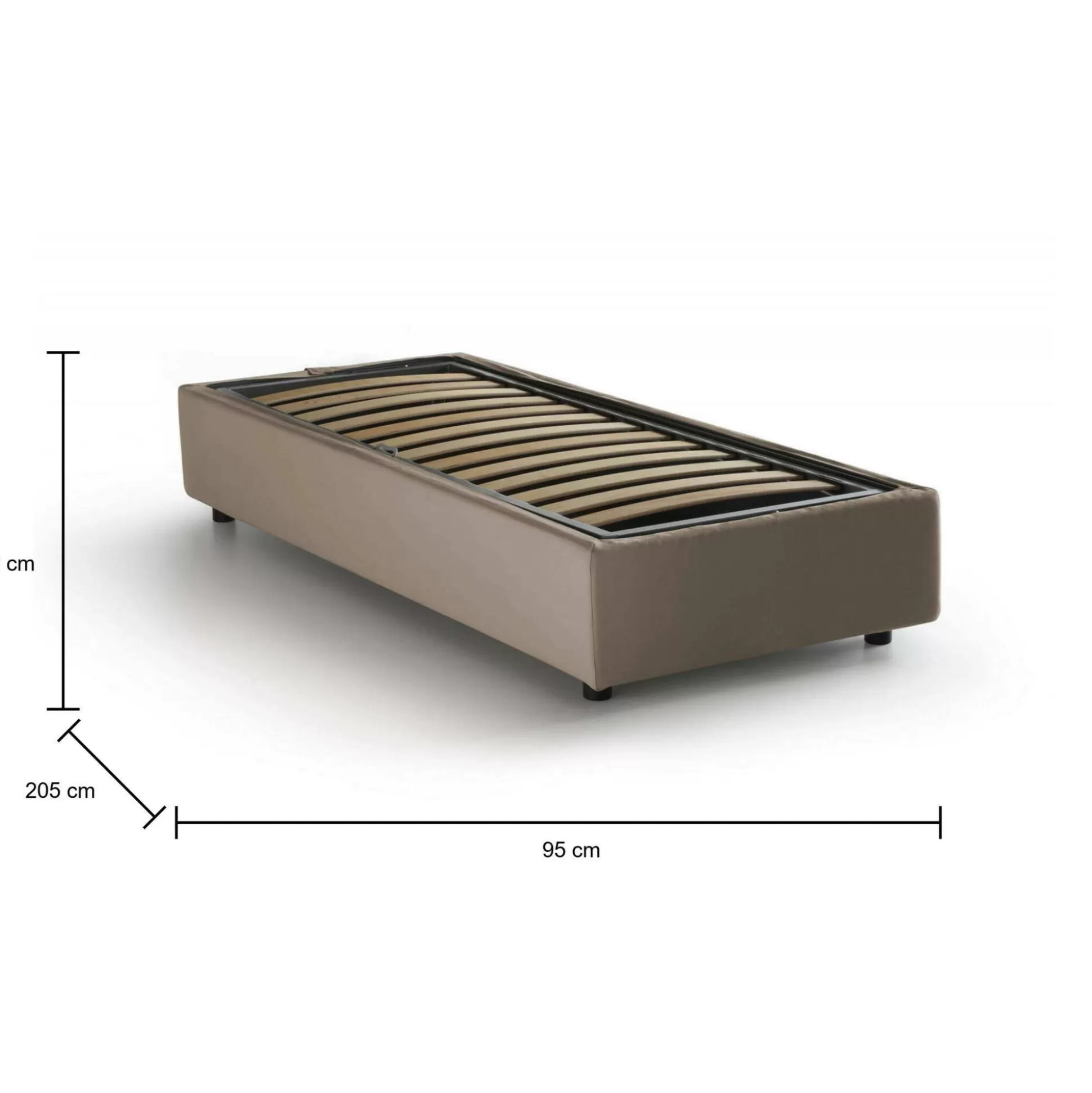 Dmora Letti Singoli<Letto singolo Aquolina, adatto per materasso Cm 80x190,