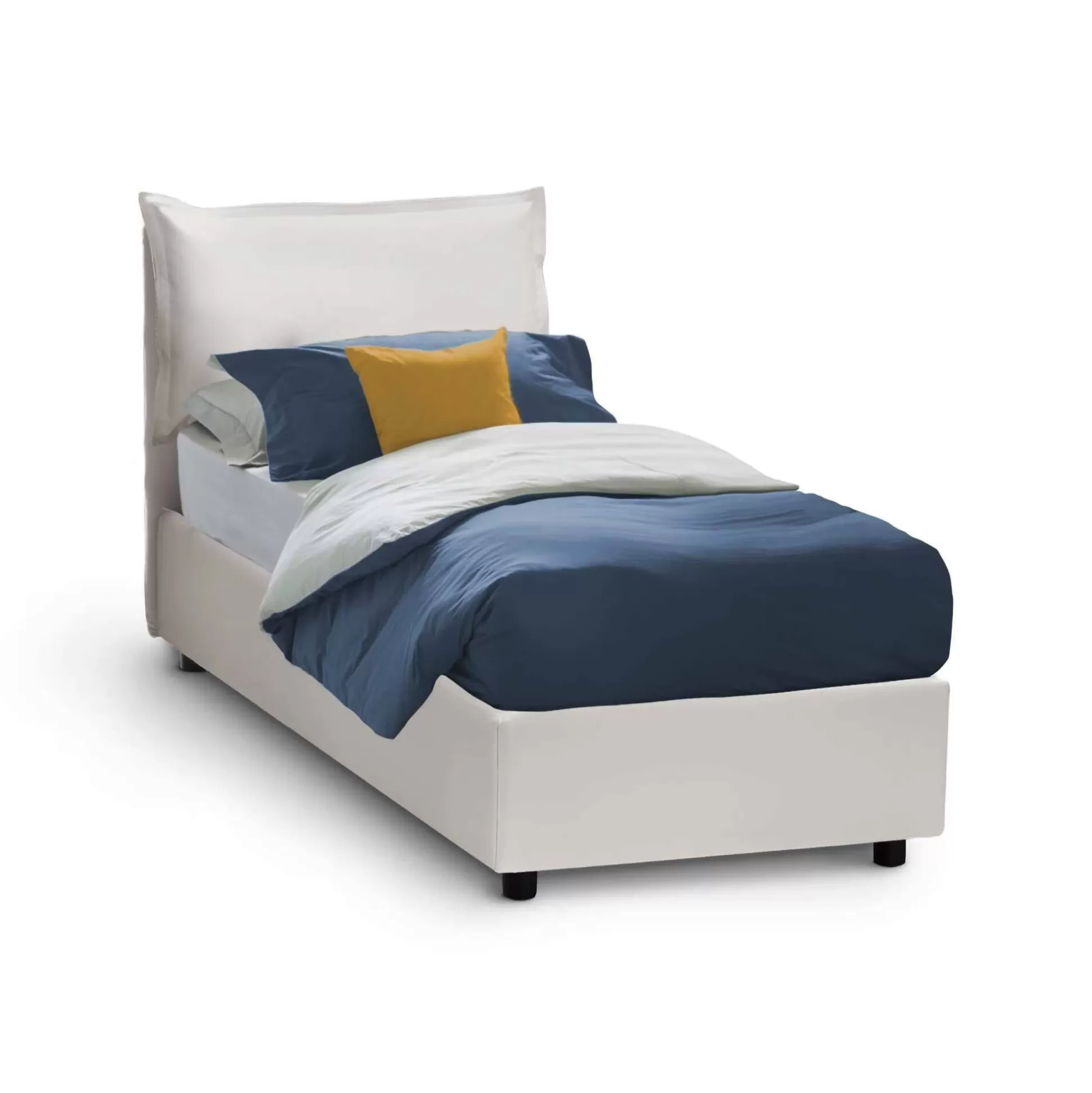 Dmora Letti Singoli<Letto singolo Assoreta, con materasso Cm 90x200 incluso,