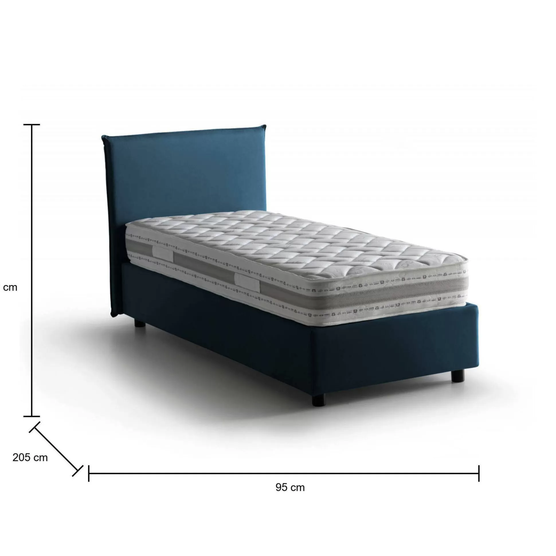 Dmora Letti Singoli<Letto singolo Astor, con materasso Cm 80x190 incluso,