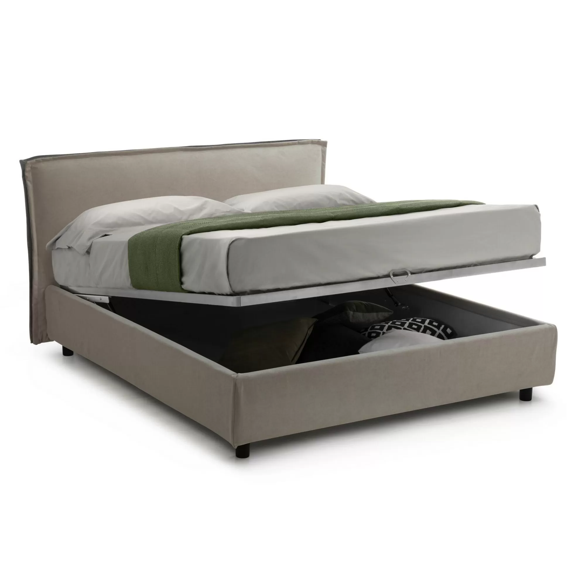 Dmora Letti Singoli<Letto singolo Brusson, Adatto a materasso Cm 80x190,