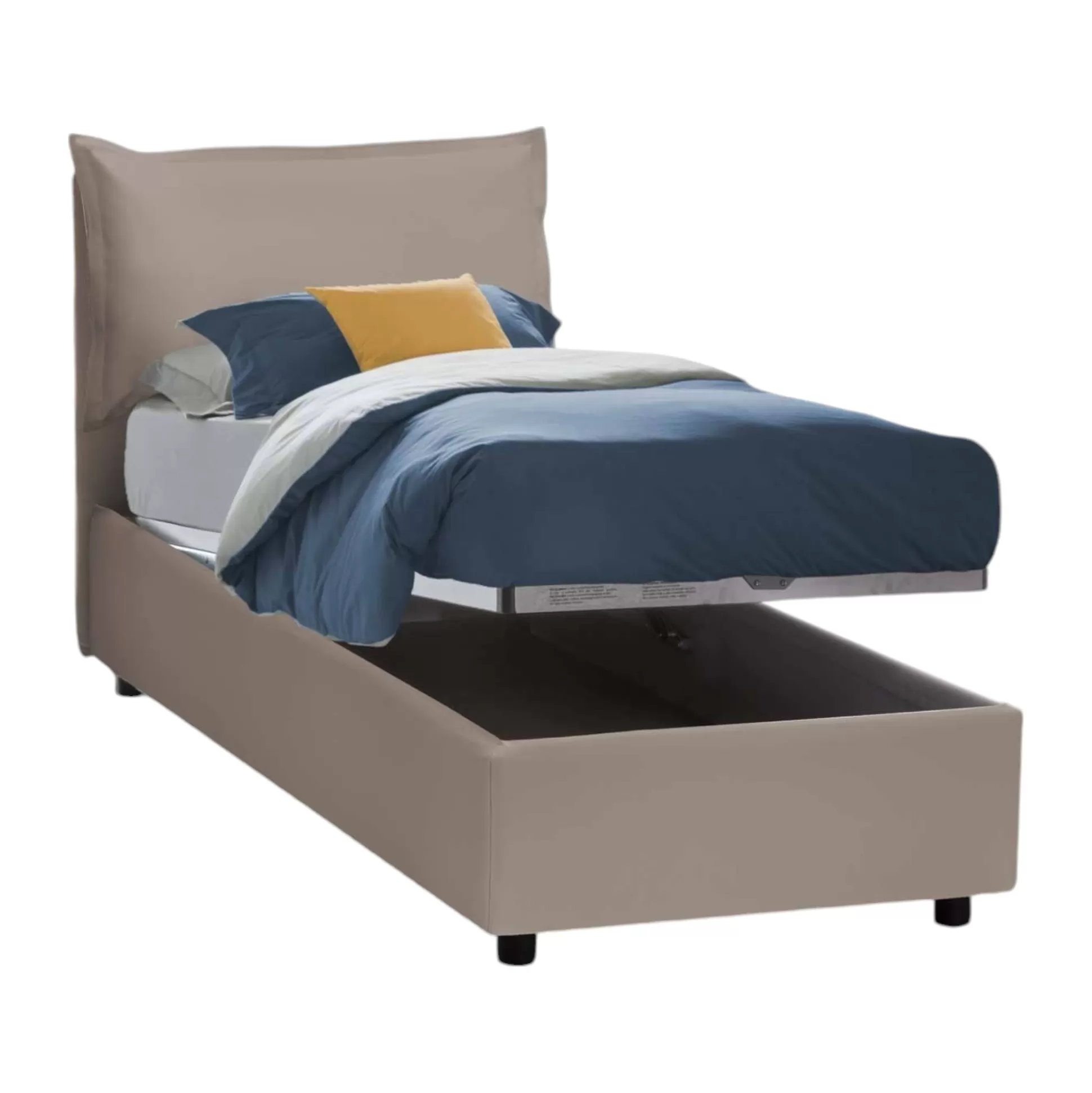 Dmora Letti Singoli<Letto singolo Delhi, con materasso Cm 80x200 incluso,