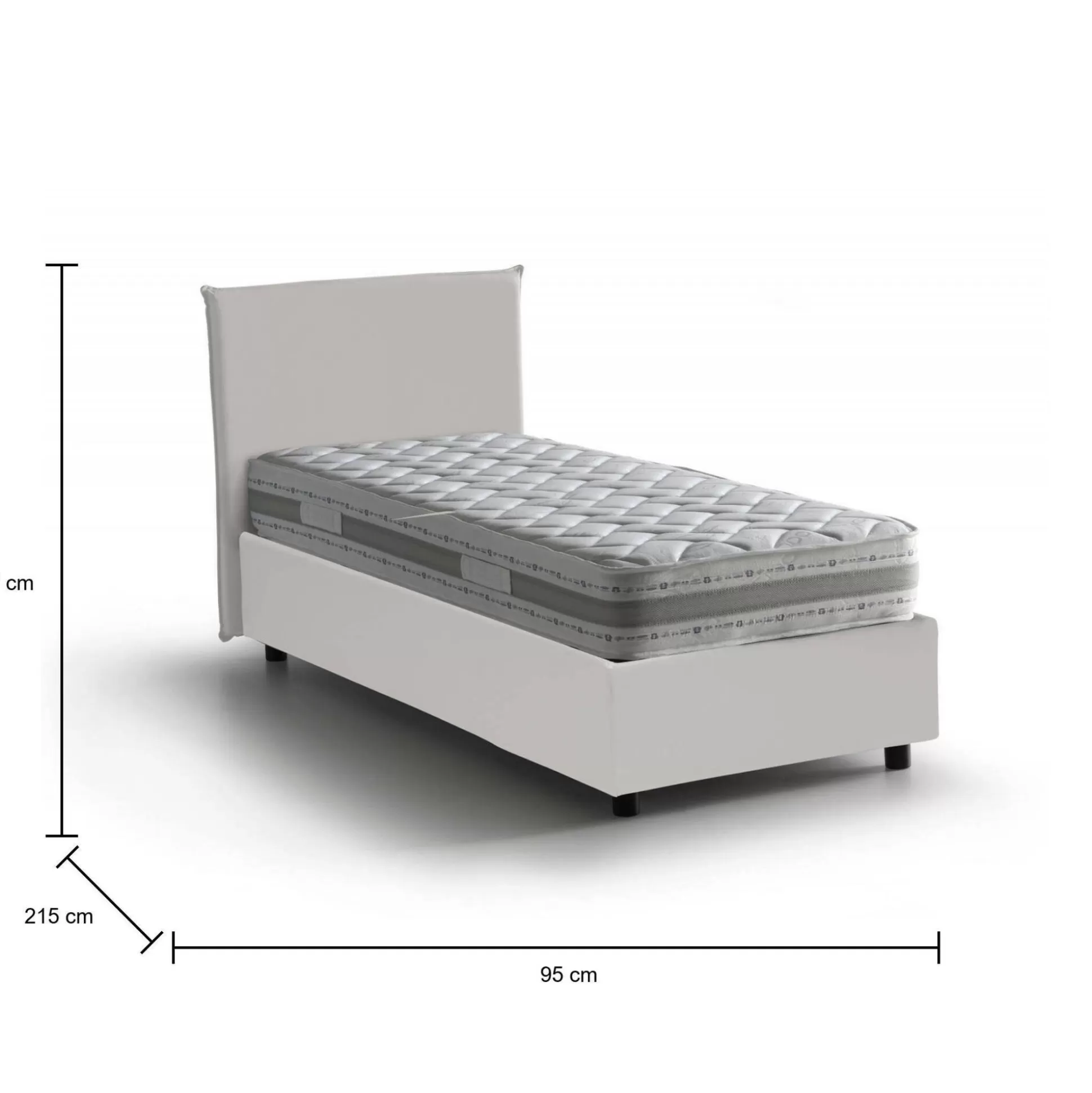 Dmora Letti Singoli<Letto singolo Domnitor, con materasso Cm 80x200 incluso,