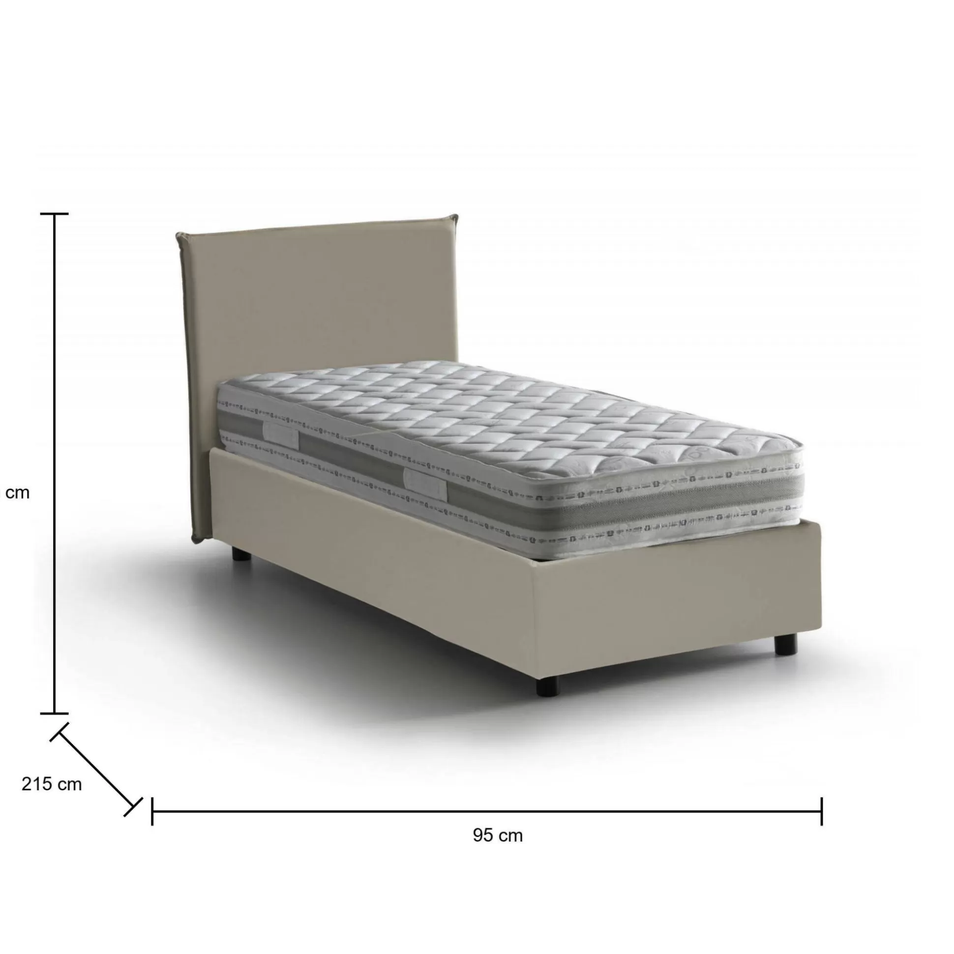 Dmora Letti Singoli<Letto singolo Domnitor, con materasso Cm 80x200 incluso,