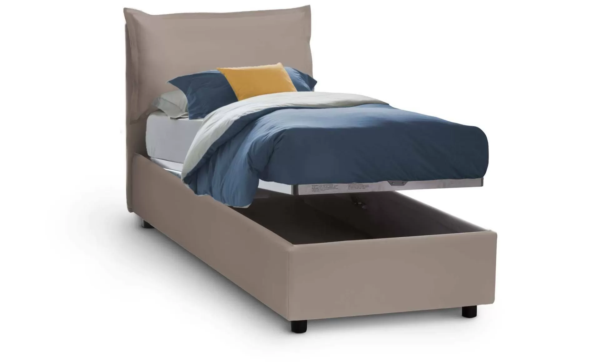 Dmora Letti Singoli<Letto singolo Janet, con materasso Cm 80x190 incluso,