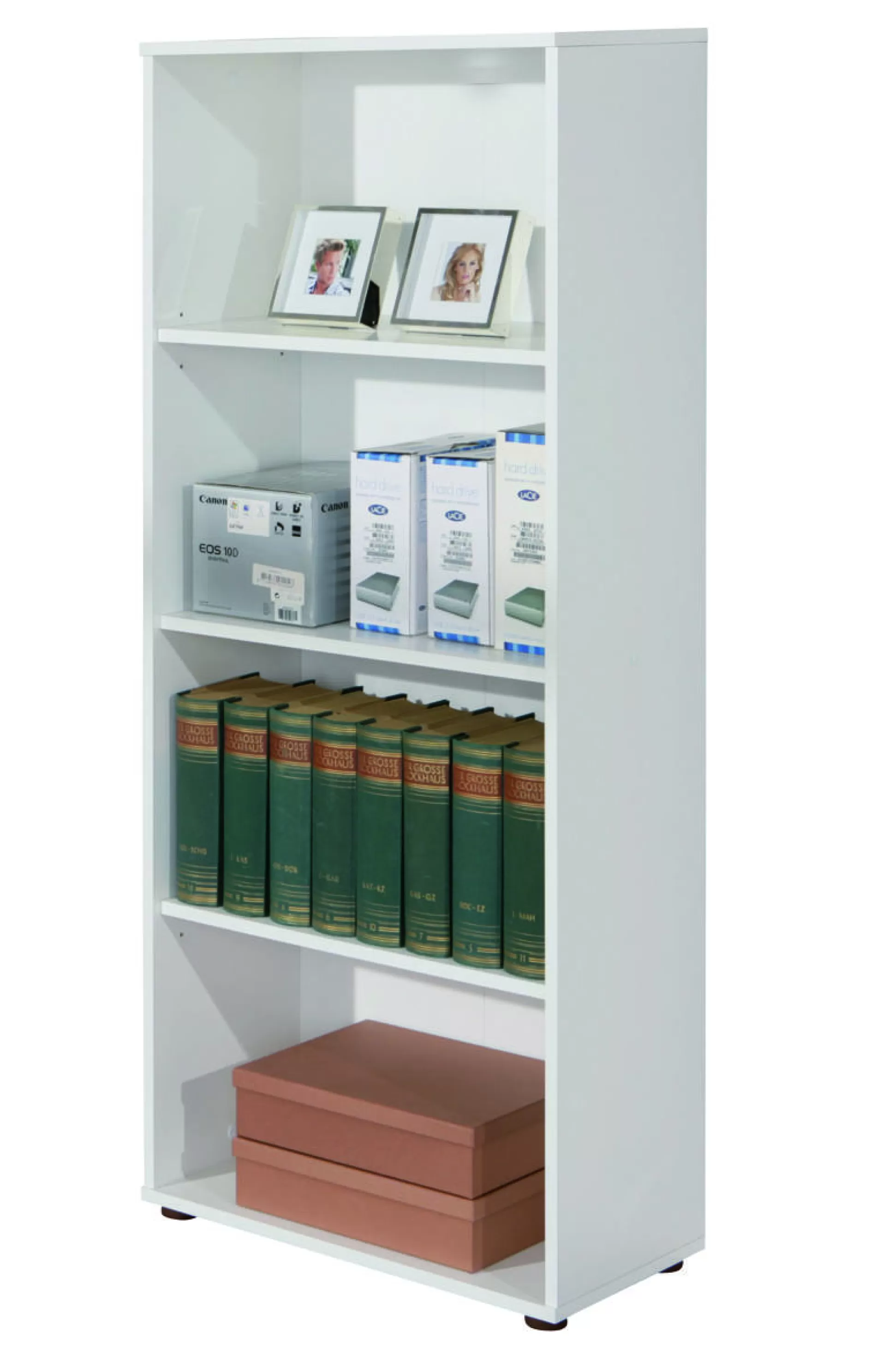 Dmora Librerie<Libreria Celle, Scaffale da ufficio, Mobile portalibri, Biblioteca, 60x30 h145 cm,