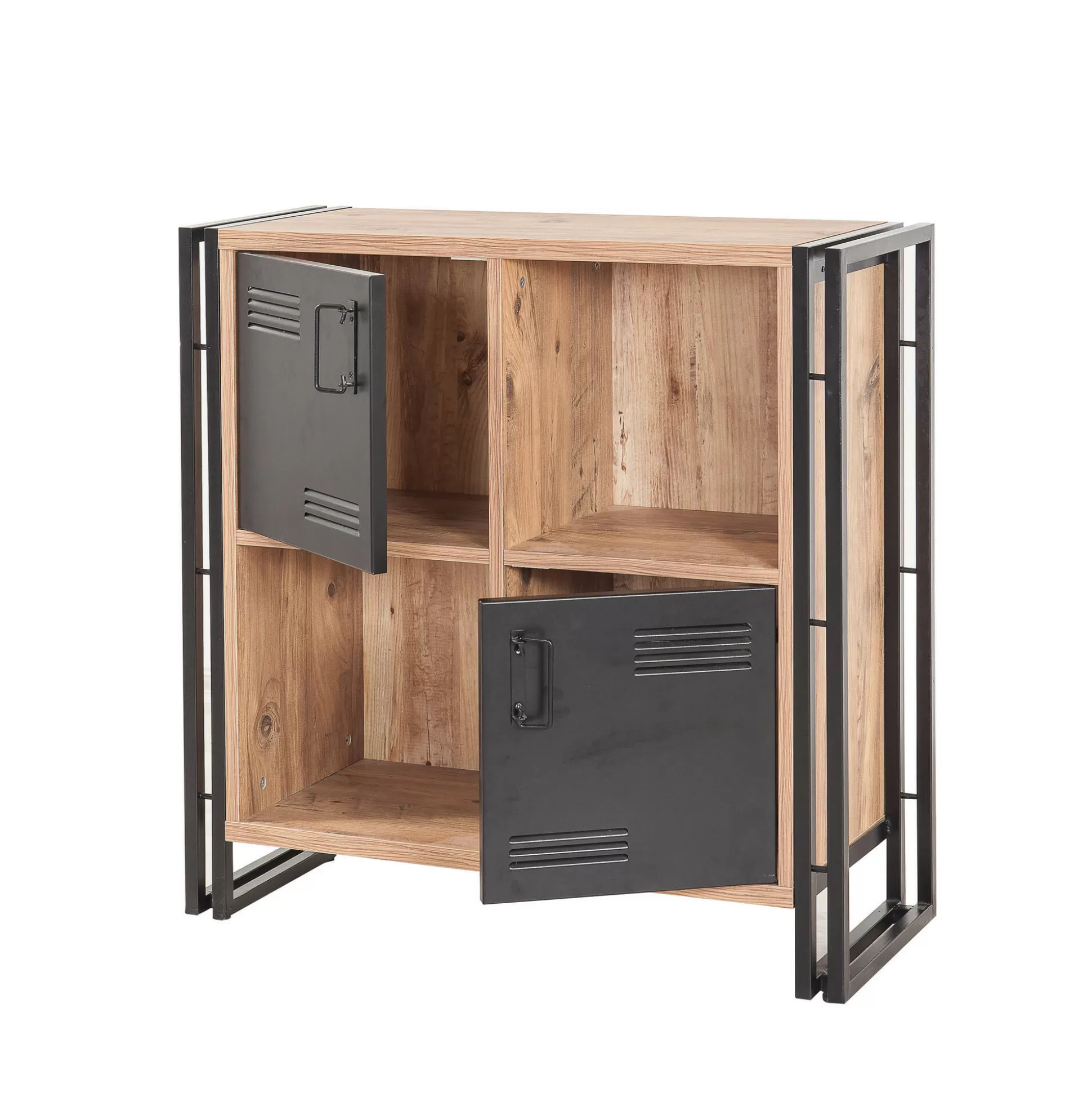 Dmora Librerie<Libreria Dpecorin, Quercia e Nero, 89x35h89 cm