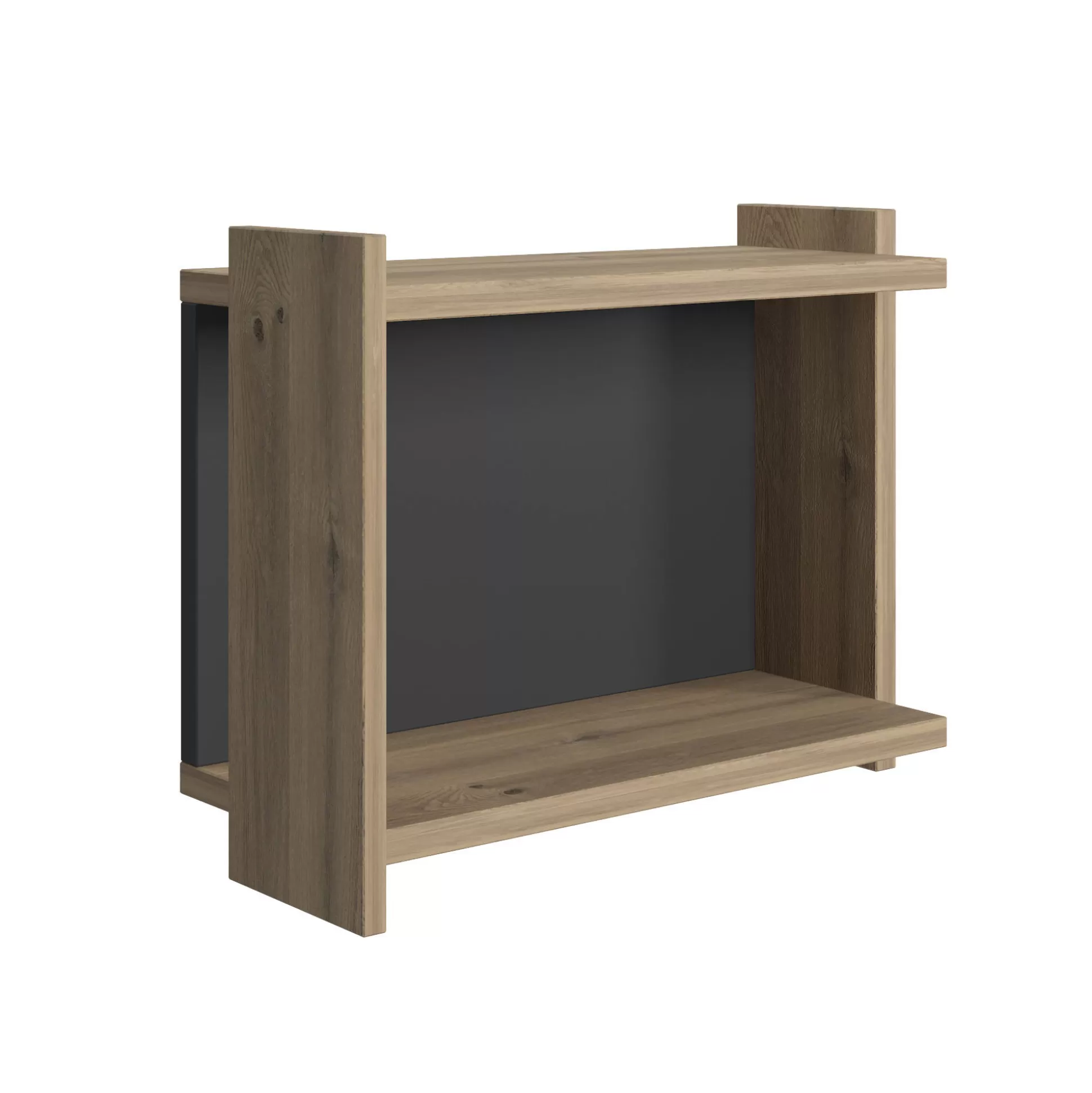 Dmora Librerie<Libreria pensile da parete, cm 45 x 51 x 35, colore e antracite
