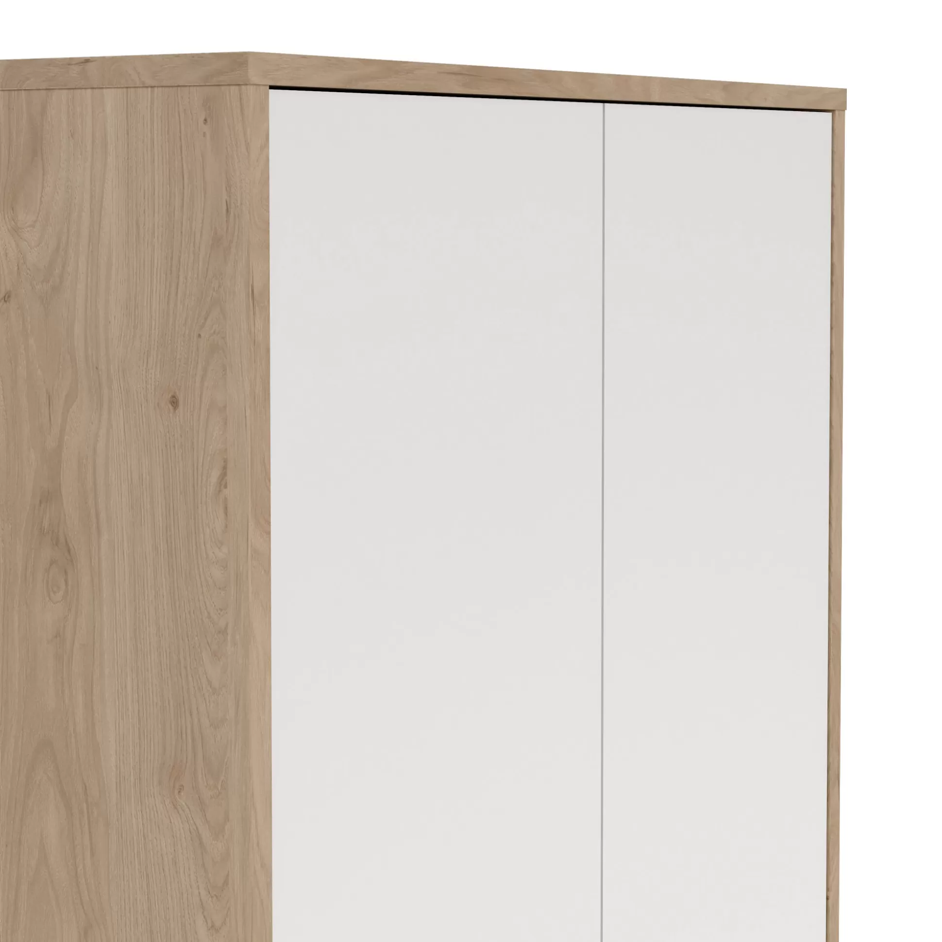 Dmora Librerie<Libreria Roseline, Scaffale da ufficio, Mobile portalibri, Biblioteca, 34x80 h205 cm, Rovere e Bianco