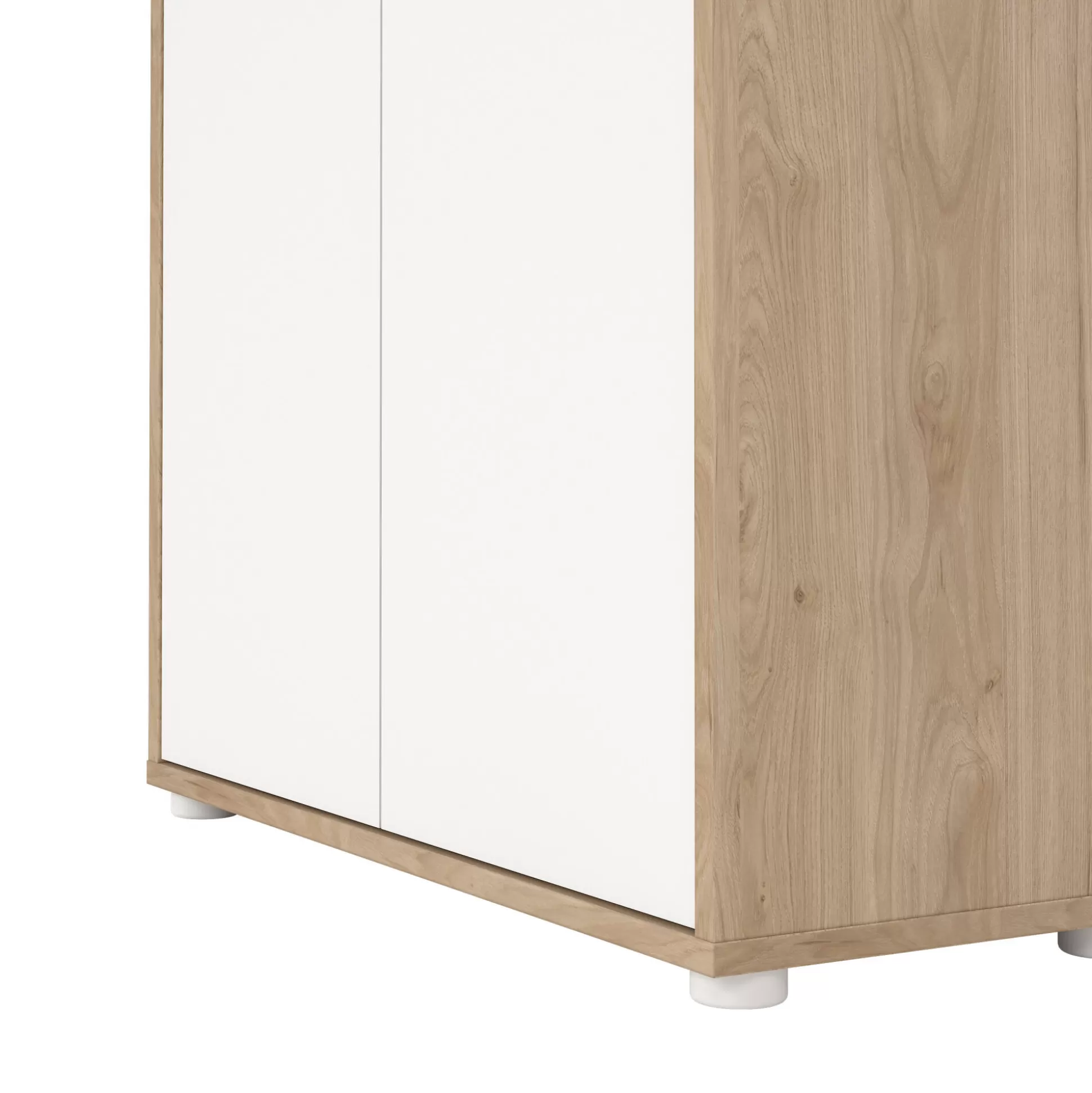 Dmora Librerie<Libreria Roseline, Scaffale da ufficio, Mobile portalibri, Biblioteca, 34x80 h205 cm, Rovere e Bianco
