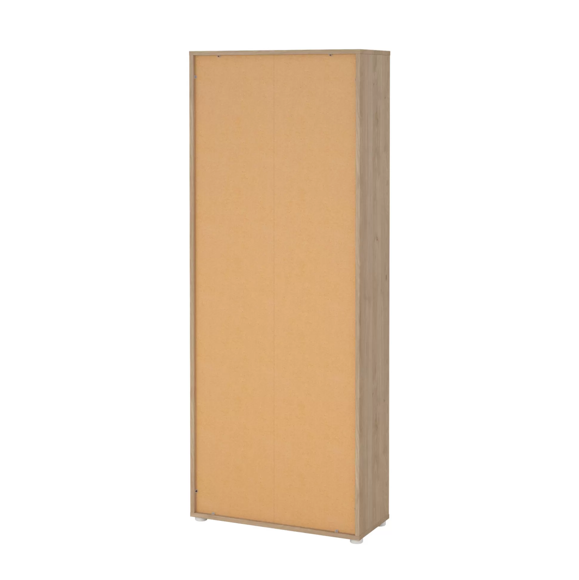 Dmora Librerie<Libreria Roseline, Scaffale da ufficio, Mobile portalibri, Biblioteca, 34x80 h205 cm, Rovere e Bianco
