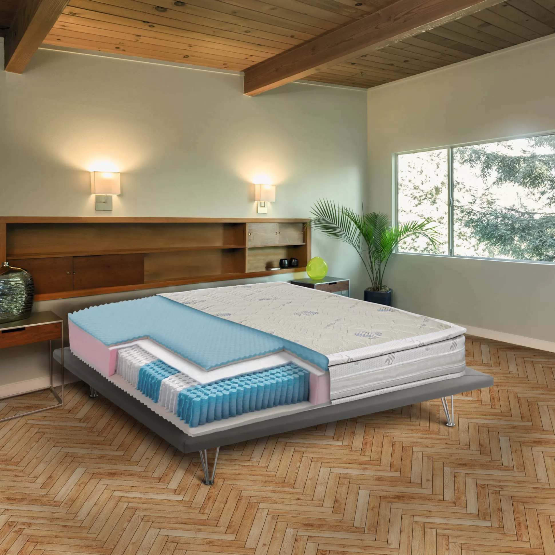 Dmora Materassi Piazza E Mezza<Materasso piazza e mezza Alvito, Anti acaro e Anallergico, Cm 120x190h37