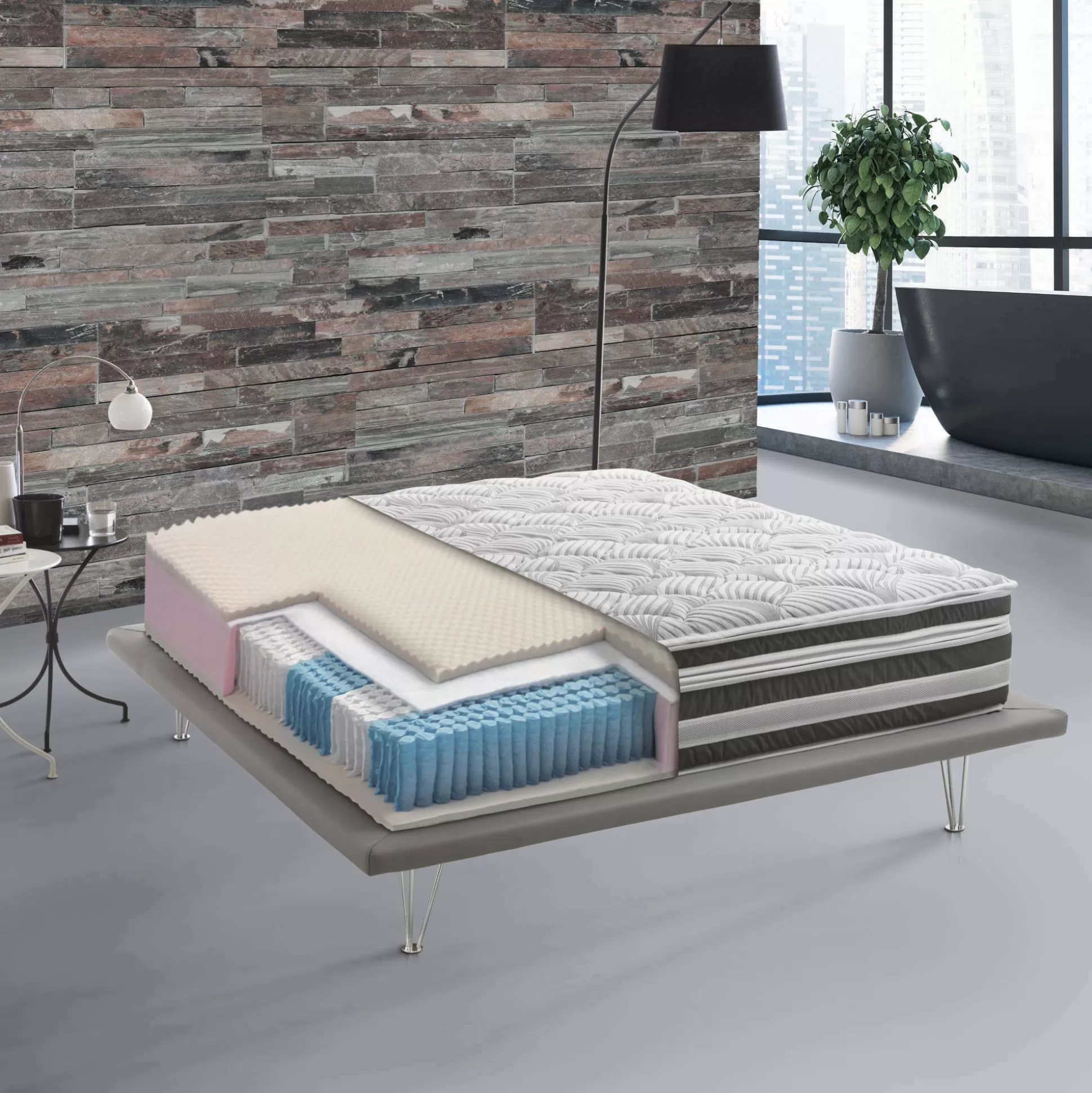 Dmora Materassi Piazza E Mezza<Materasso piazza e mezza Dciofan, Anti acaro e Anallergico, Cm 120x190h32