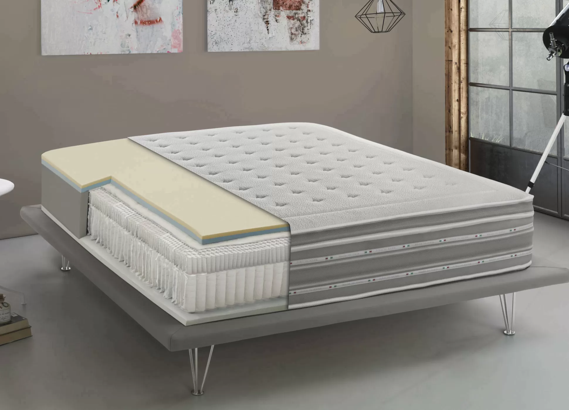 Dmora Materassi Piazza E Mezza<Materasso piazza e mezza Dgiudic, Anti acaro e Anallergico, Cm 120x190h37