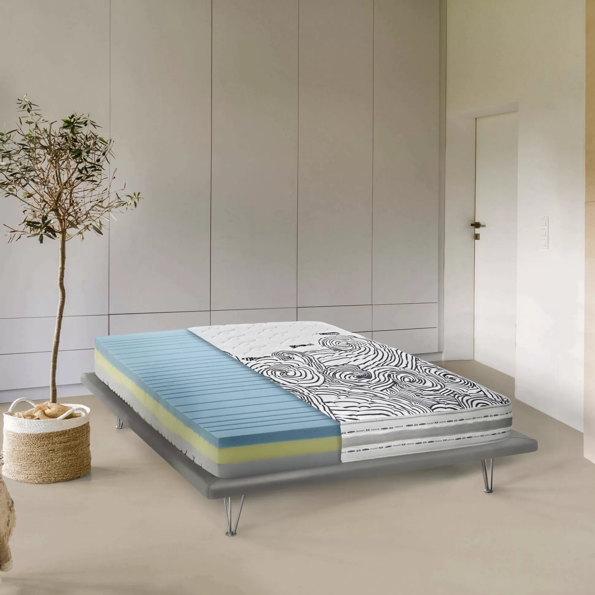 Dmora Materassi Piazza E Mezza<Materasso piazza e mezza Malika, Anti acaro e Anallergico, Cm 120x190h22