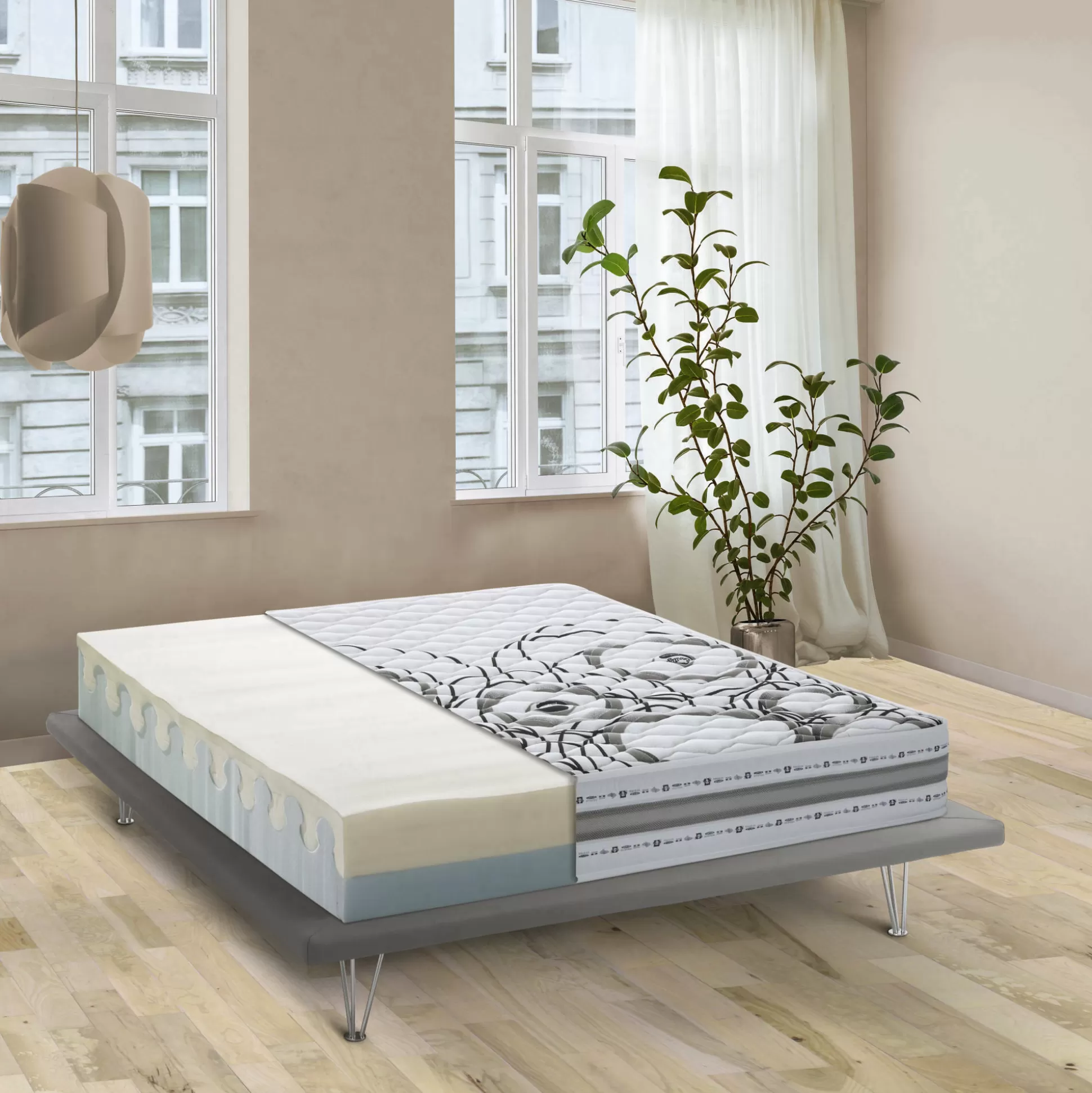 Dmora Materassi Piazza E Mezza<Materasso piazza e mezza Wien, Anti acaro e Anallergico, Cm 120x190h 22