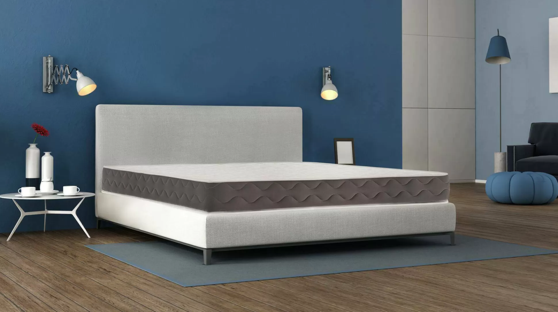 Dmora Materassi Piazza E Mezza<Materasso piazza e mezza Zaffiro, 100% Made in Italy, 120x200xh21 cm