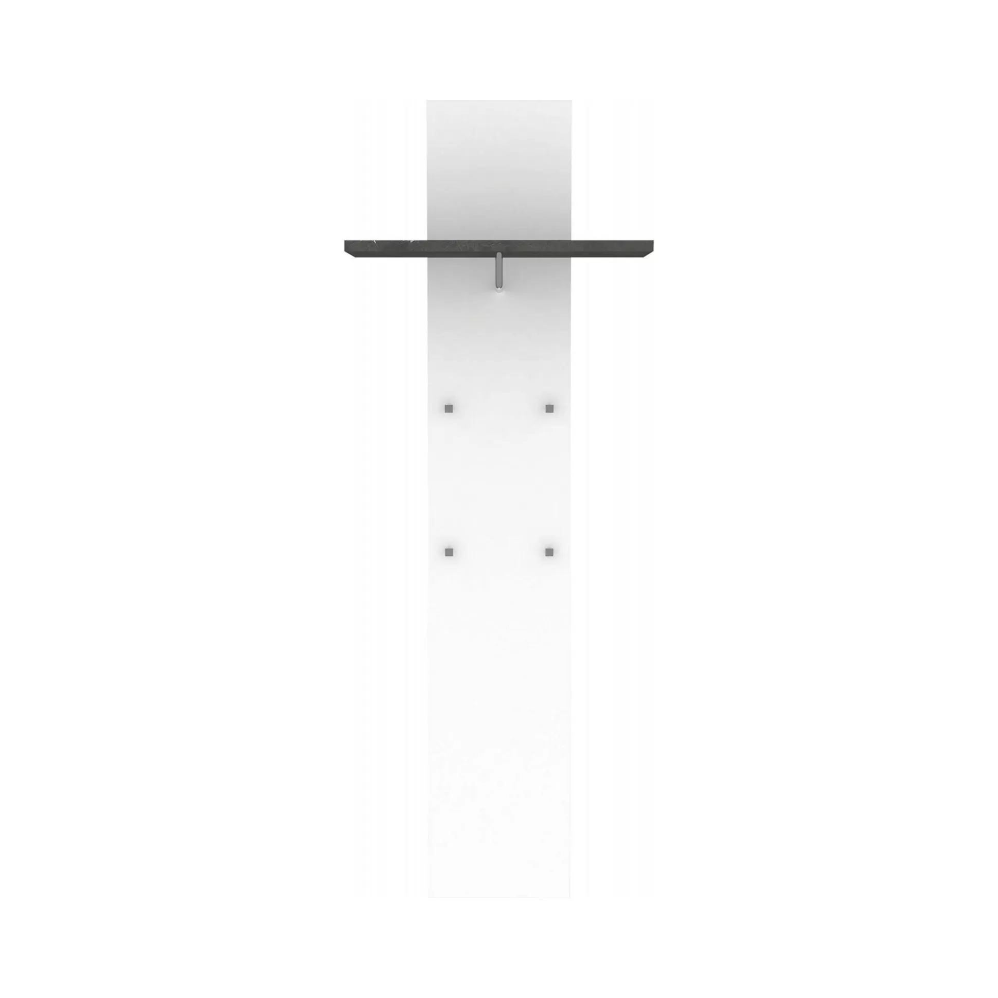 Dmora Mobili Da Ingresso<Mobile da ingresso Dlentin, cm 50x27h140, Bianco lucido e Ardesia