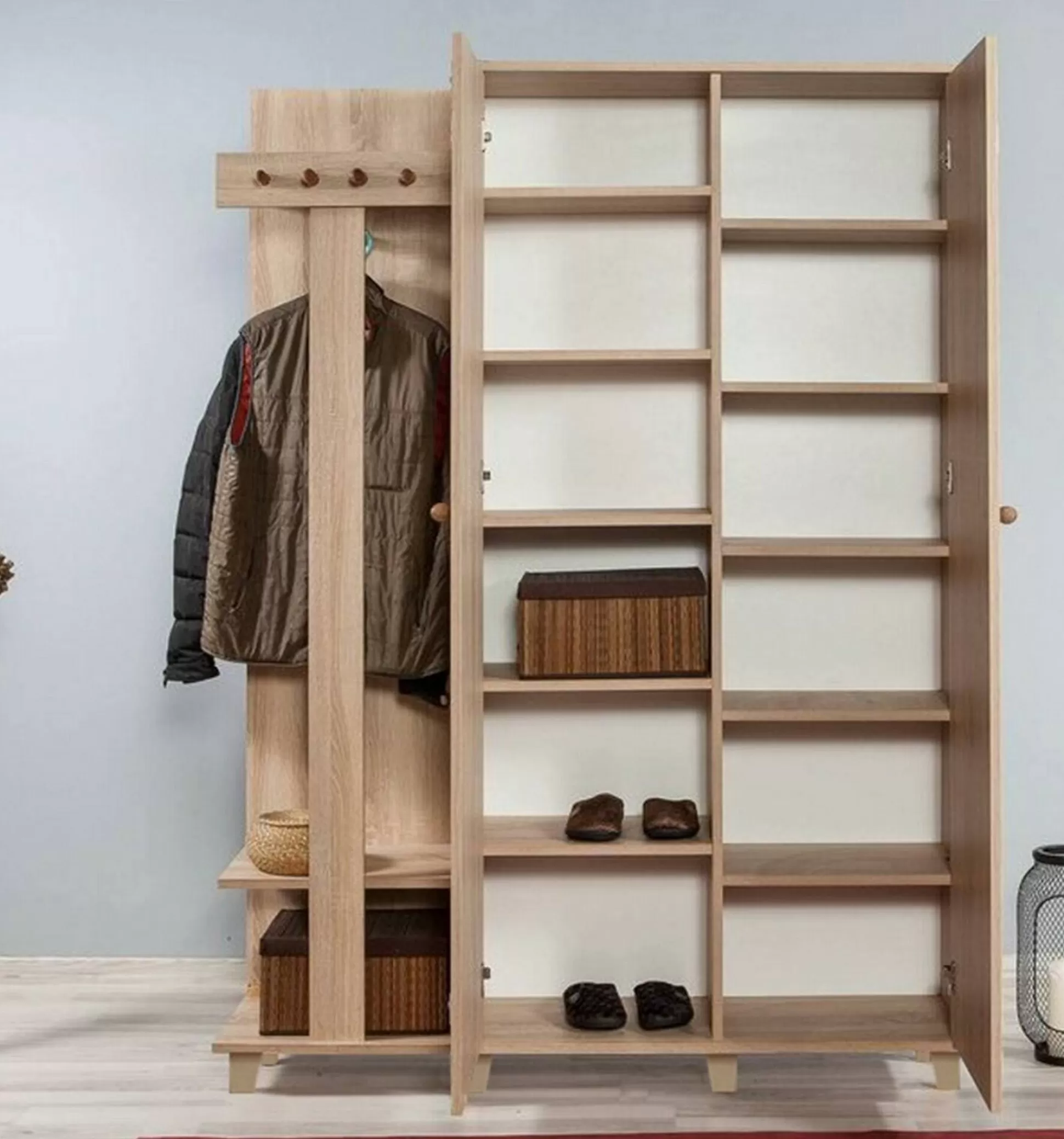 Dmora Mobili Da Ingresso<Mobile da ingresso Liana, 135x36h194 cm, Quercia e Multicolore