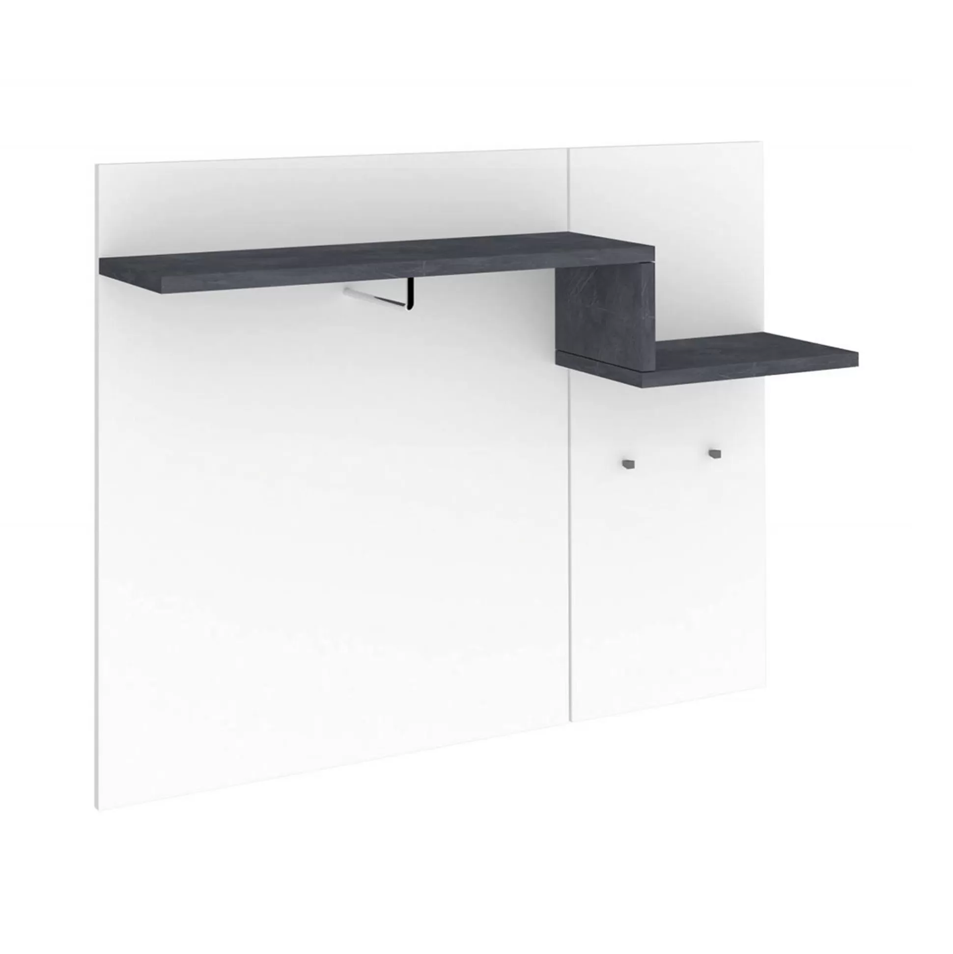 Dmora Mobili Da Ingresso<Mobile da ingresso Mugello, cm 120x30h100, Bianco lucido e Ardesia