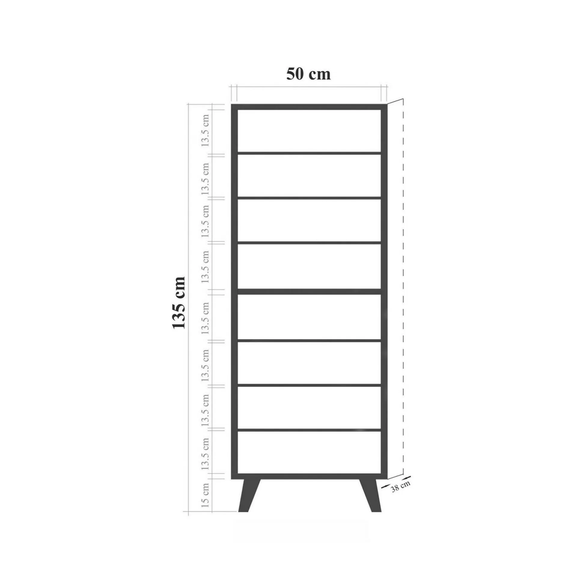 Dmora Mobili Da Ingresso<Mobile da ingresso Podgorica, 50x38h135 cm, Quercia e Antracite