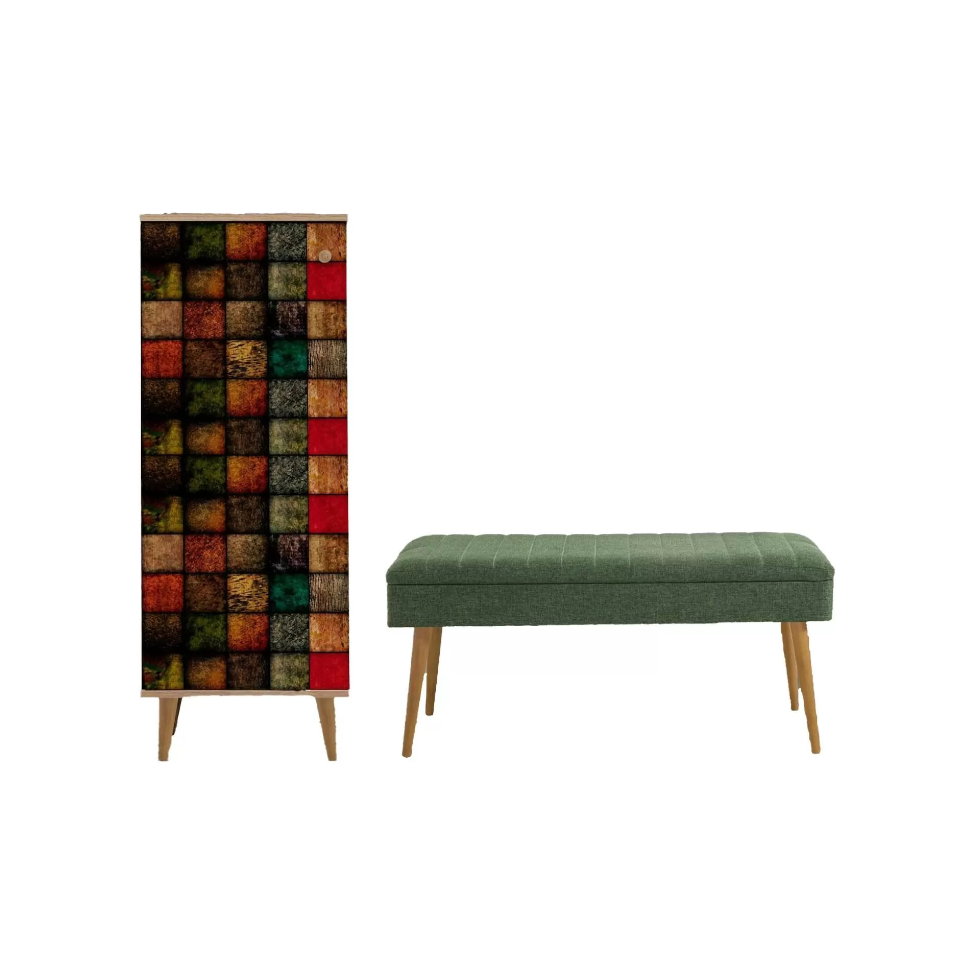 Dmora Mobili Da Ingresso<Mobile da ingresso Podgorica, 50x38h135 cm, Quercia e Verde