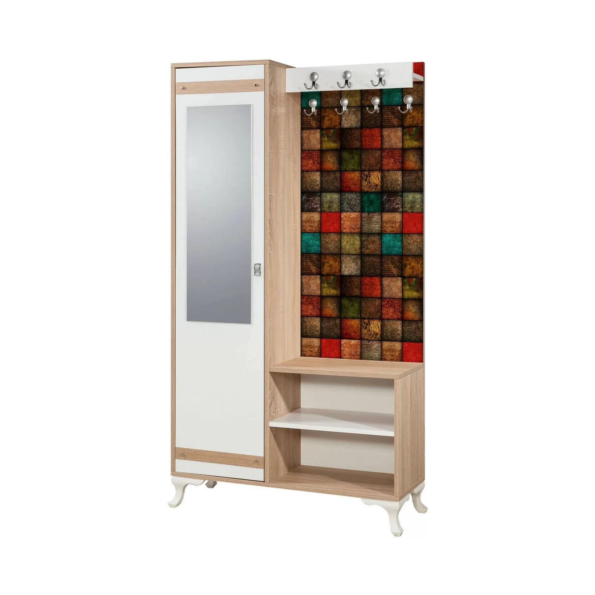 Dmora Mobili Da Ingresso<Mobile da ingresso Sugilite, 100x36h190 cm, Quercia e Multicolore