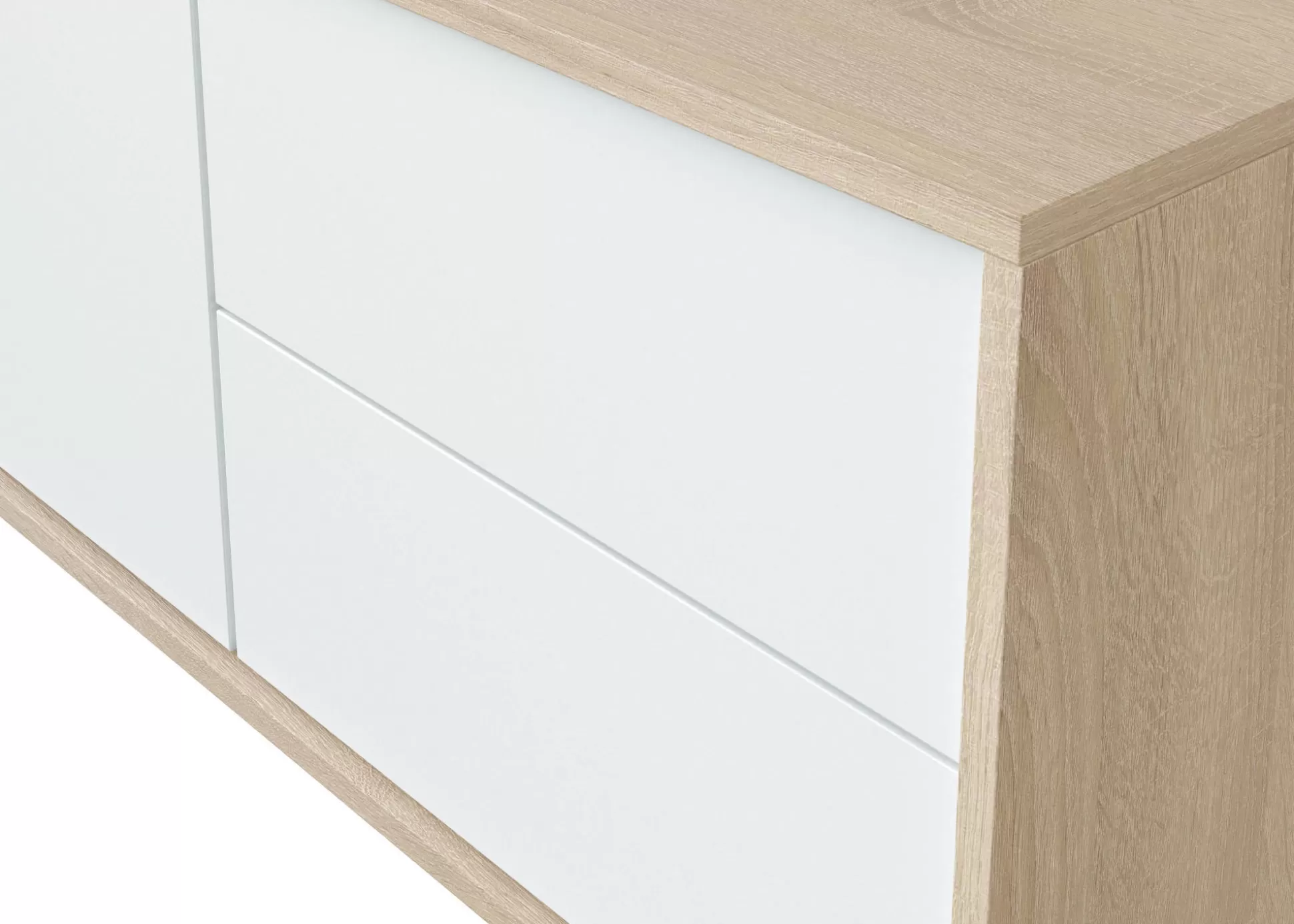 Dmora Mobili Porta Tv<Mobile porta TV Alva, 130x41h47 cm, Rovere e Bianco