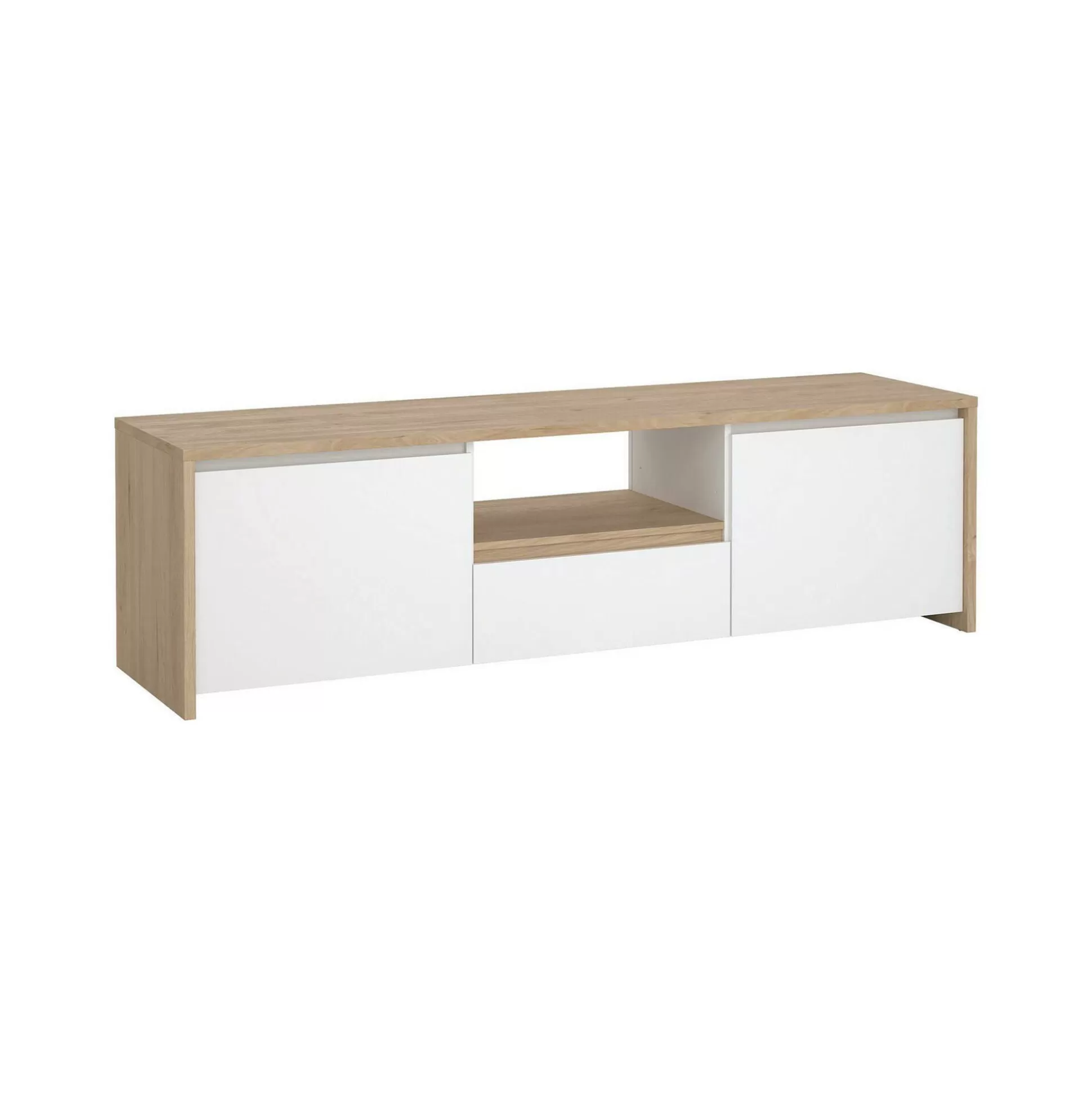Dmora Mobili Porta Tv<Mobile porta TV Ambivere, 48x179 h52 cm, Rovere e Bianco