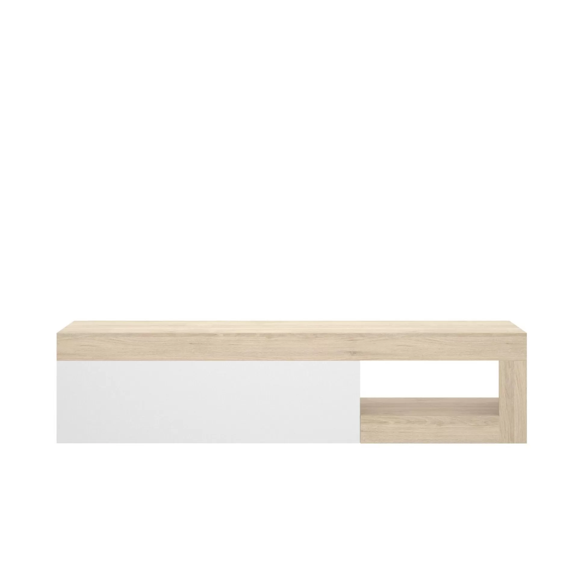 Dmora Mobili Porta Tv<Mobile porta TV Animeli, 204x42h48 cm, Rovere e Bianco