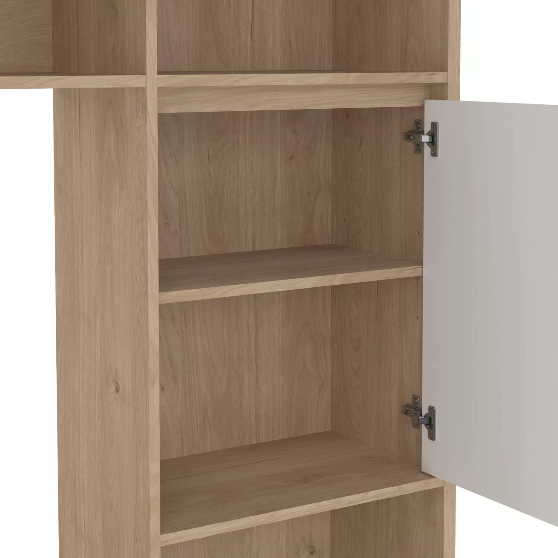 Dmora Mobili Porta Tv<Mobile porta TV Calabria, 48x209 h183 cm, Rovere e Bianco