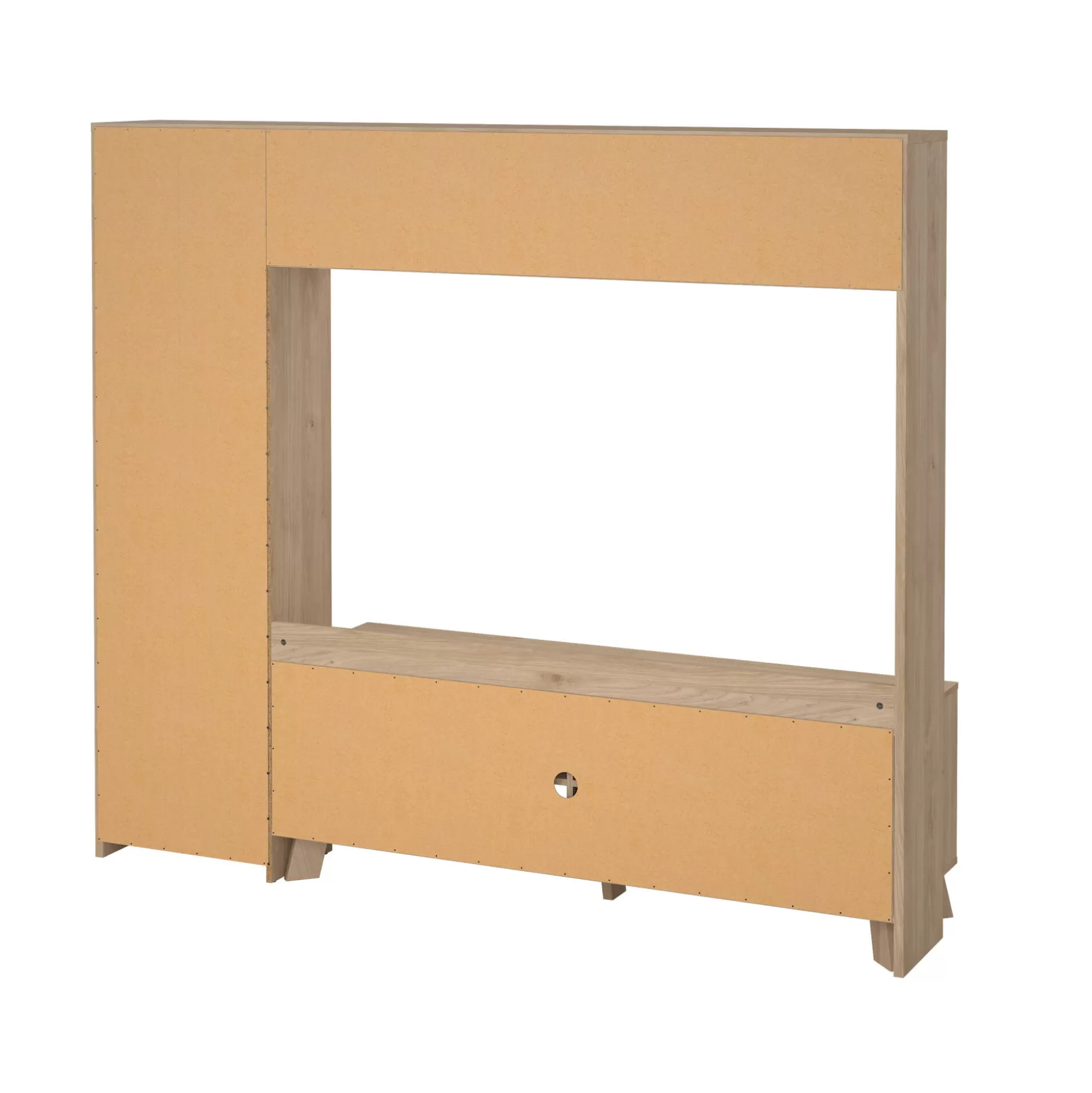 Dmora Mobili Porta Tv<Mobile porta TV Calabria, 48x209 h183 cm, Rovere e Bianco