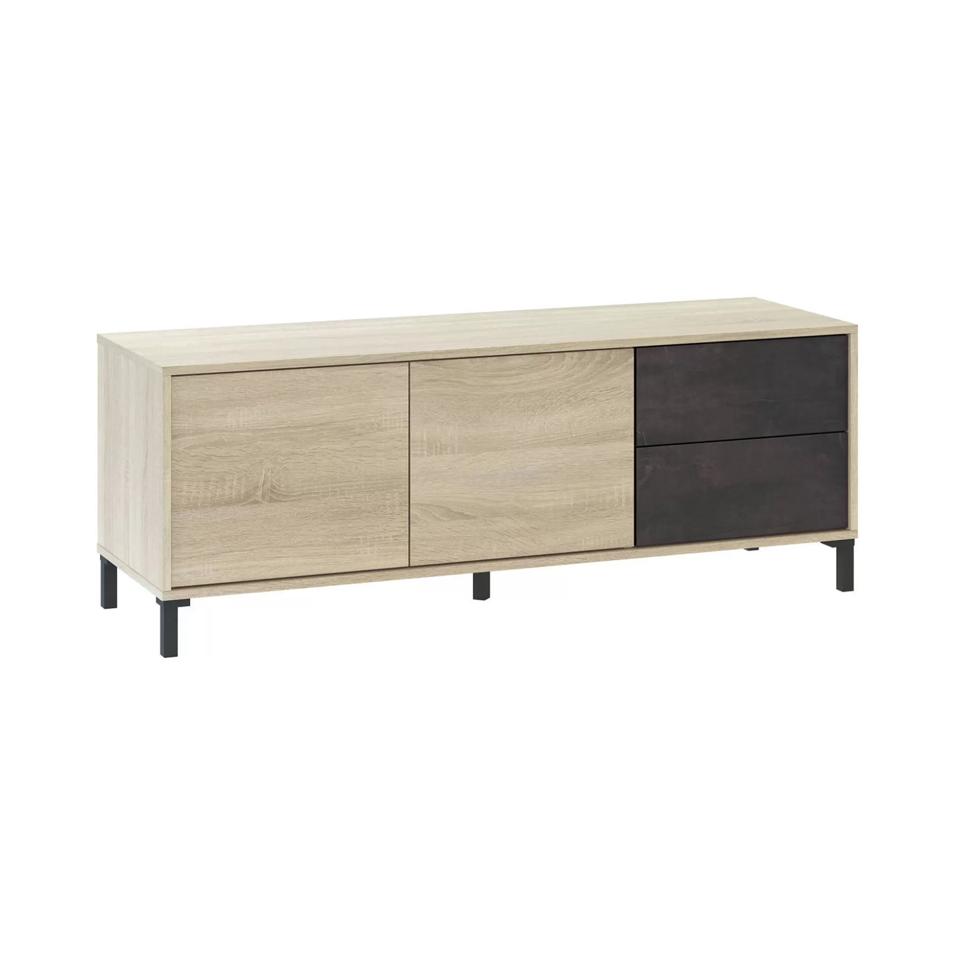 Dmora Mobili Porta Tv<Mobile porta TV Dayha, 130x41h47 cm, Rovere e Antracite