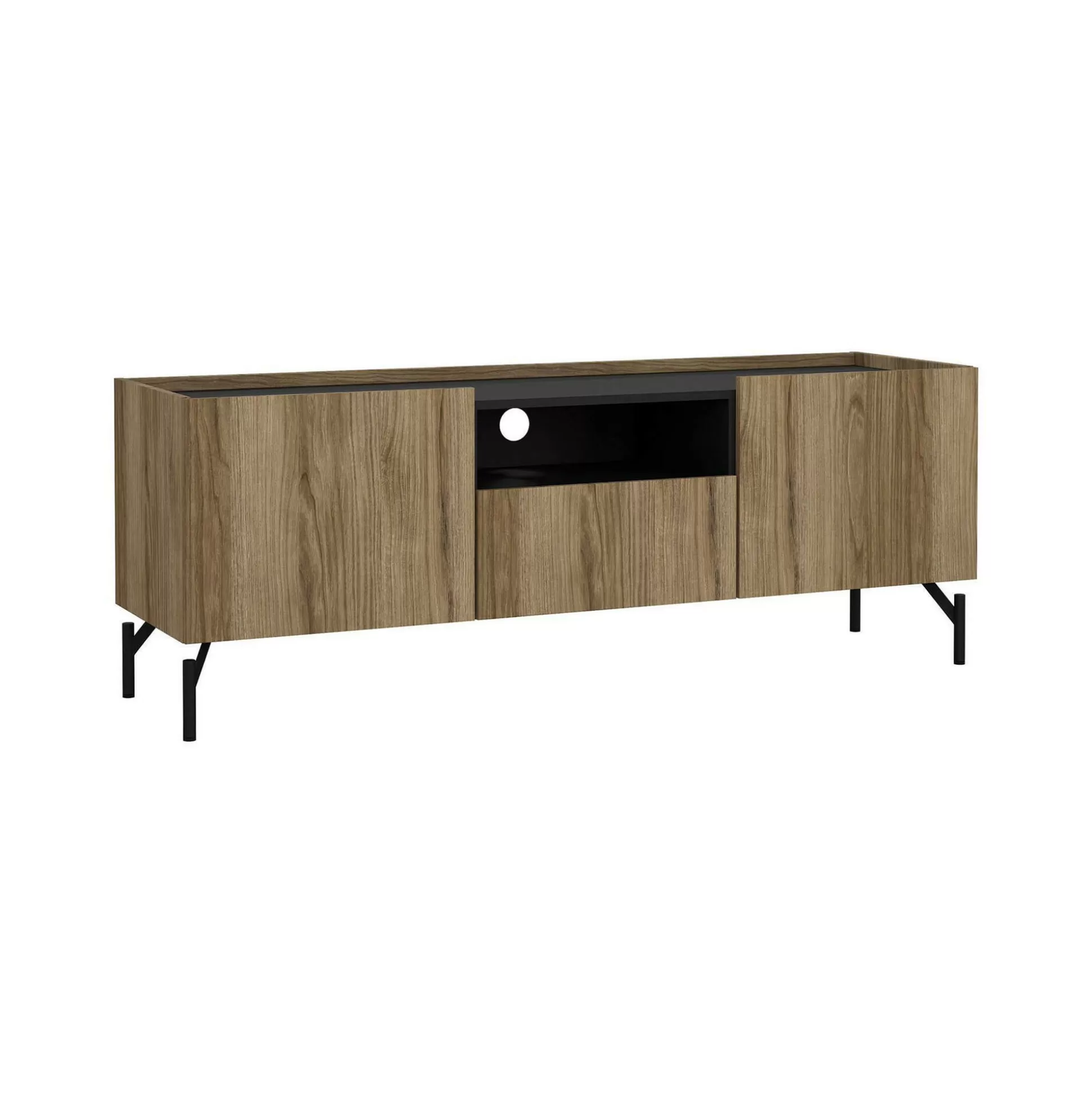 Dmora Mobili Porta Tv<Mobile porta TV Duchi, 41x147 h54 cm, Quercia e Nero