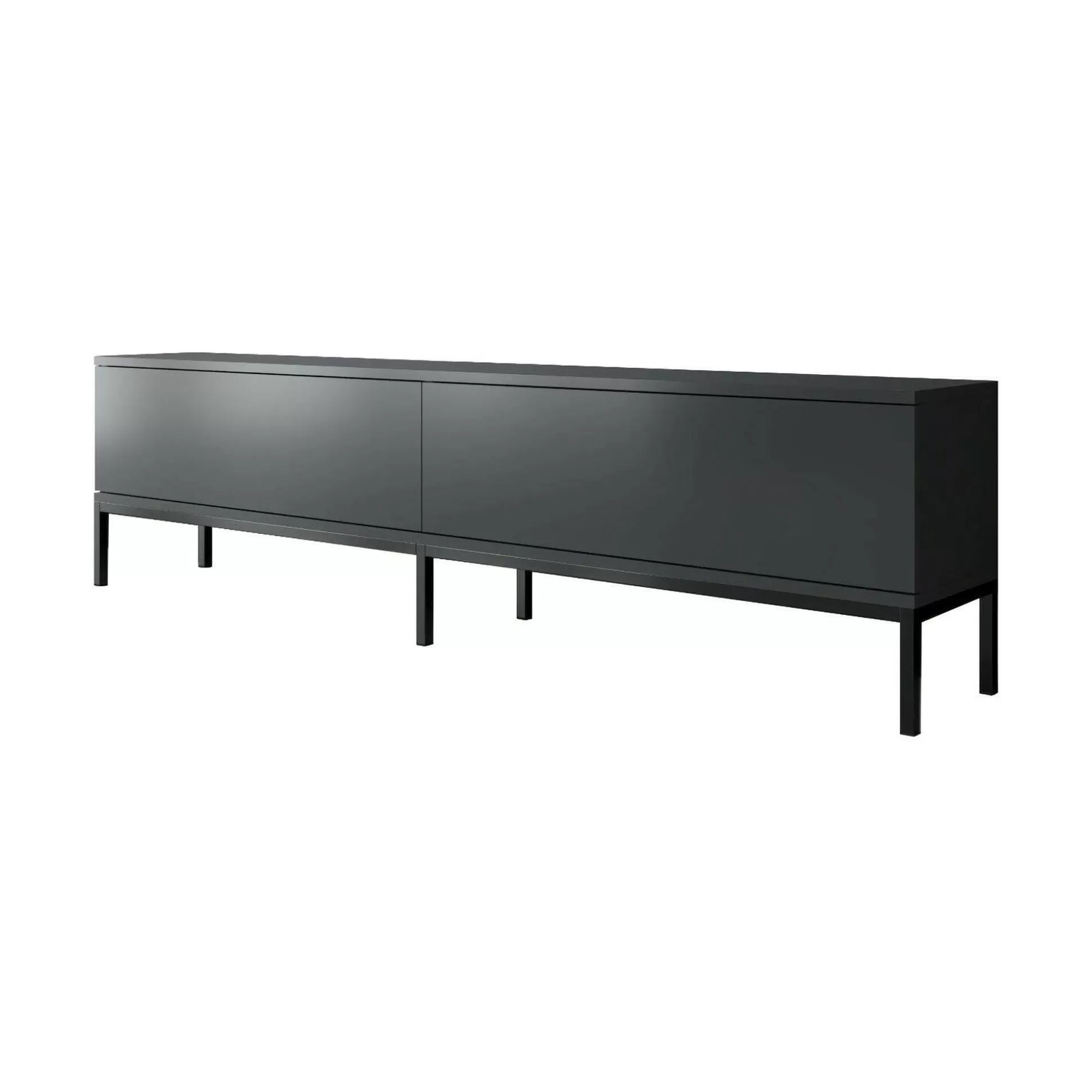 Dmora Mobili Porta Tv<Mobile porta TV Espero, 180x30h47 cm, Antracite e Nero