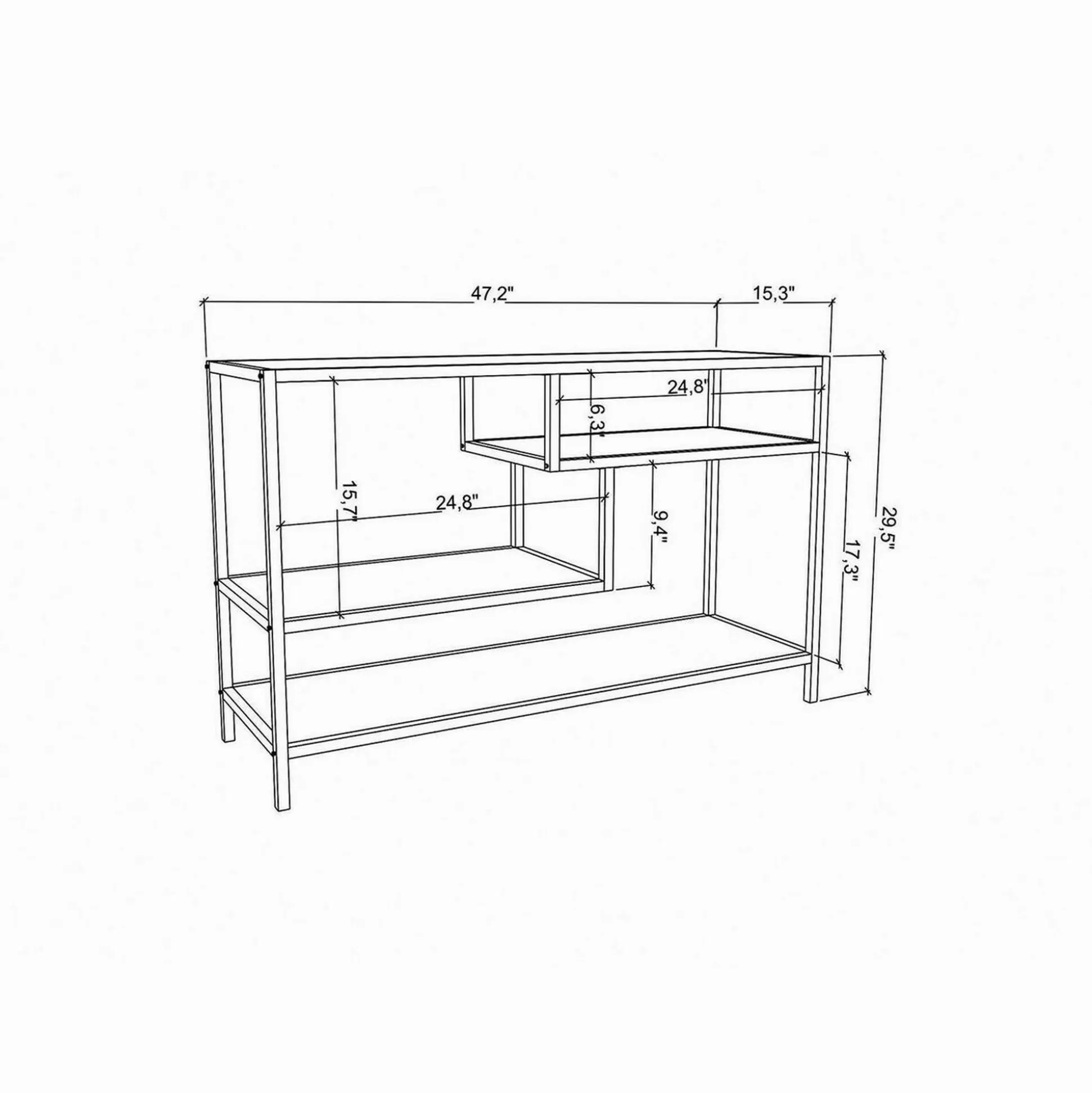 Dmora Mobili Porta Tv<Mobile porta TV Ivette, 120x39h75 cm, Bianco e Rovere