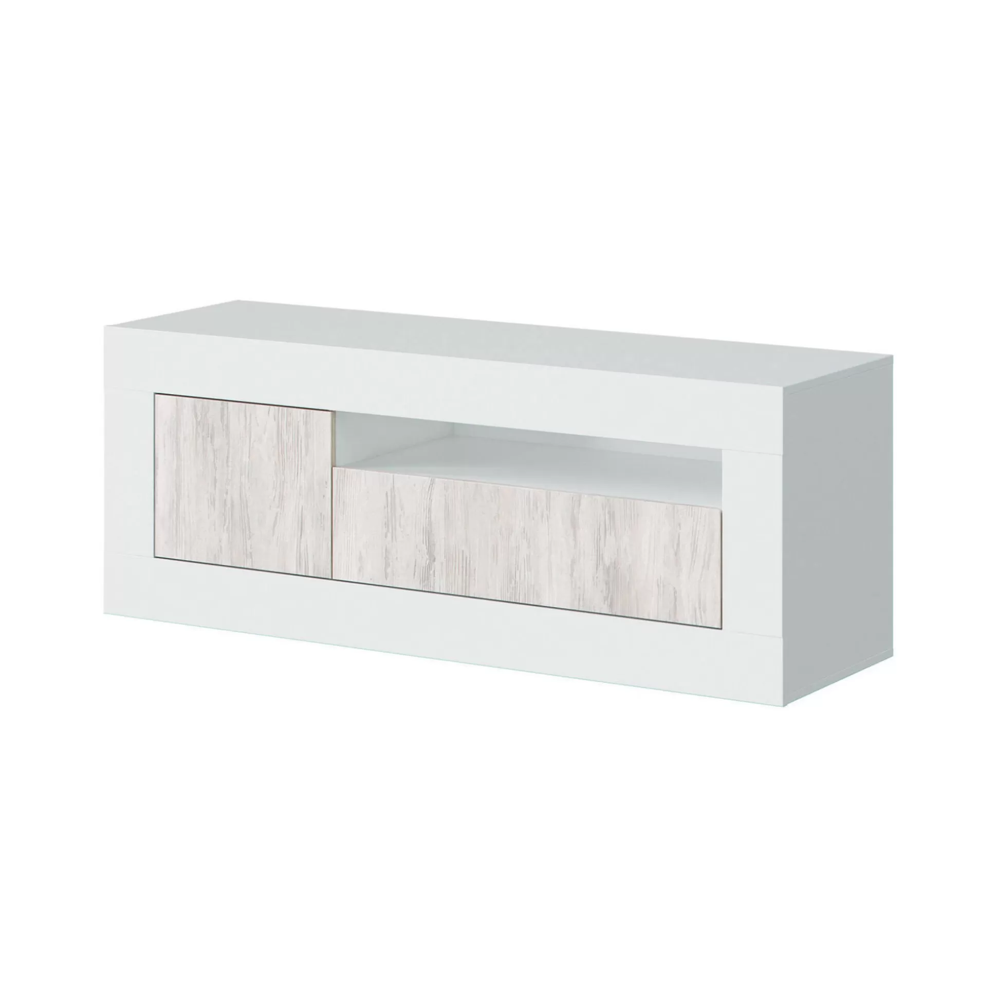 Dmora Mobili Porta Tv<Mobile porta TV Kunzite, 139x42h53 cm, Rovere e Bianco