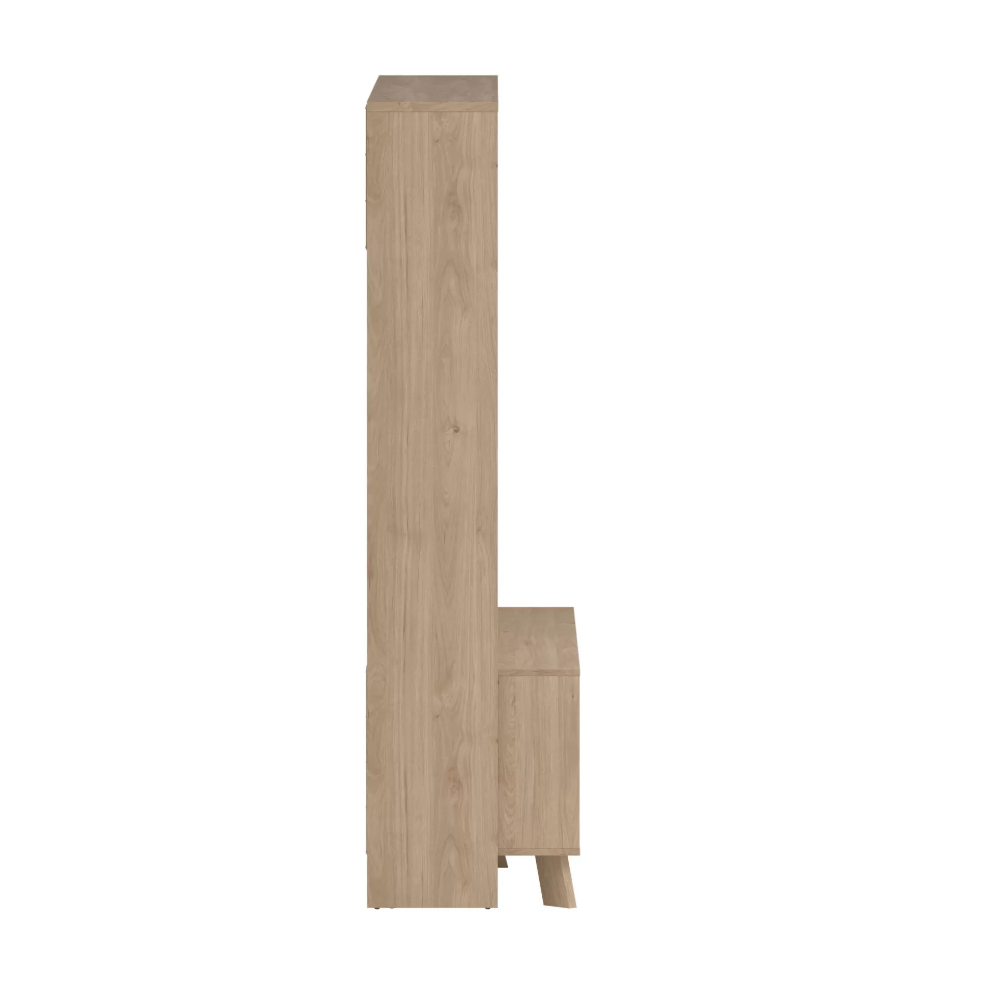 Dmora Mobili Porta Tv<Mobile porta TV Nanette, Credenza da soggiorno, Armadio basso per TV, Base parete attrezzata, 48x209 h183 cm, Rovere e Bianco